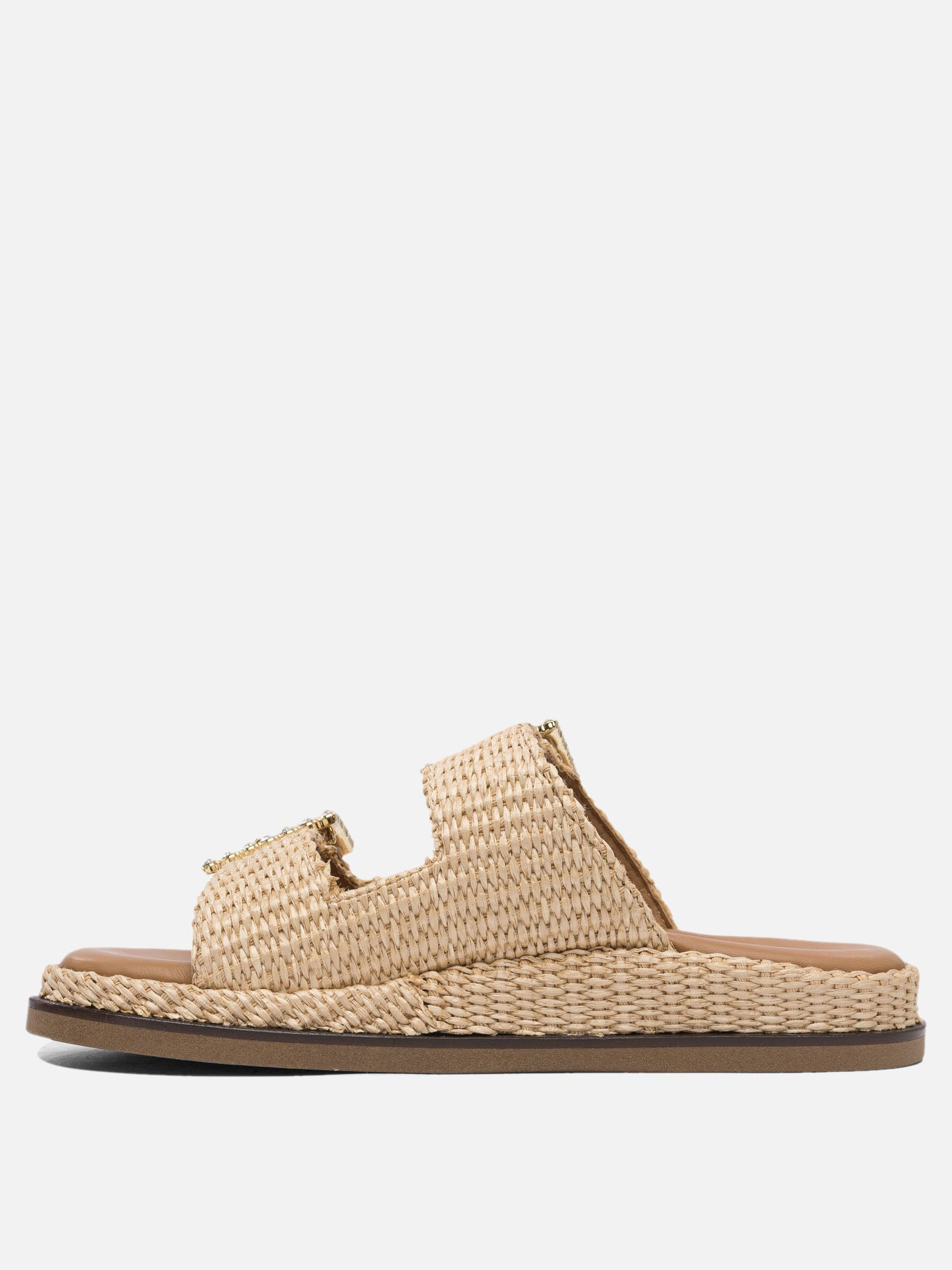 Flat sandals 100% rafia - 100% rubber  Beige - Alibi Women | PDP | Replica Handbags  | Zoom-Modal_3
