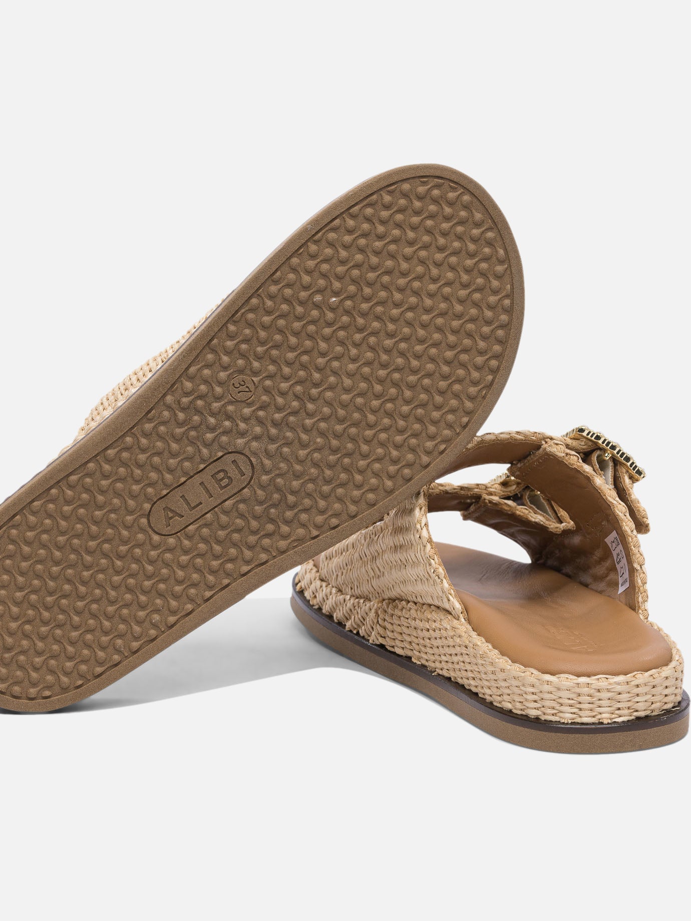 Flat sandals 100% rafia - 100% rubber  Beige - Alibi Women | PDP | Replica Handbags  | thumbnail_5
