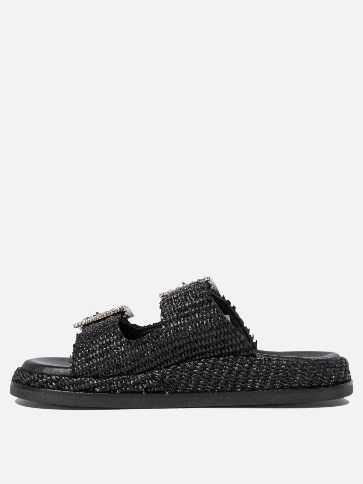 Flat sandals 100% rafia - 100% rubber  Black - Alibi Women | PDP | Replica Handbags  | Zoom-Modal_3
