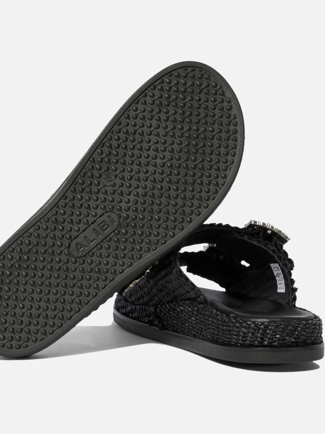 Flat sandals 100% rafia - 100% rubber  Black - Alibi Women | PDP | Replica Handbags  | thumbnail_5