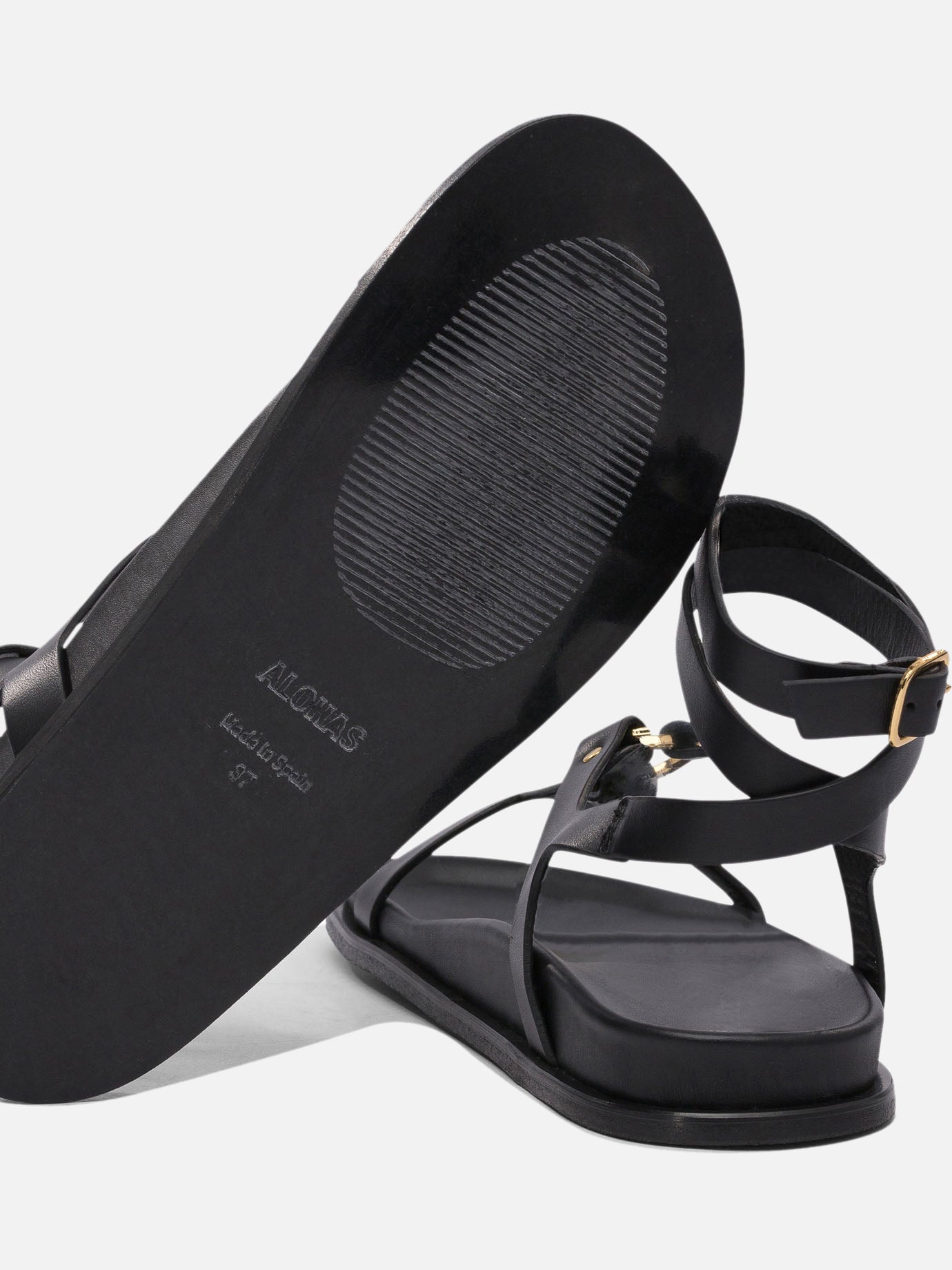 Flat sandals 100% cow leather - 100% cuerolite  Black - Alohas Women | PDP | Replica Handbags  | thumbnail_5