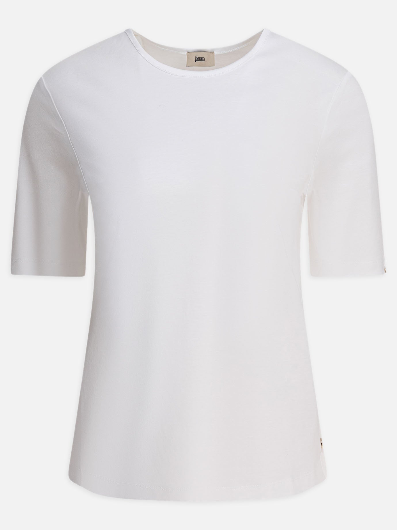 Round neck t-shirts Solid colour  White - Herno Women | PDP | Replica Handbags  
