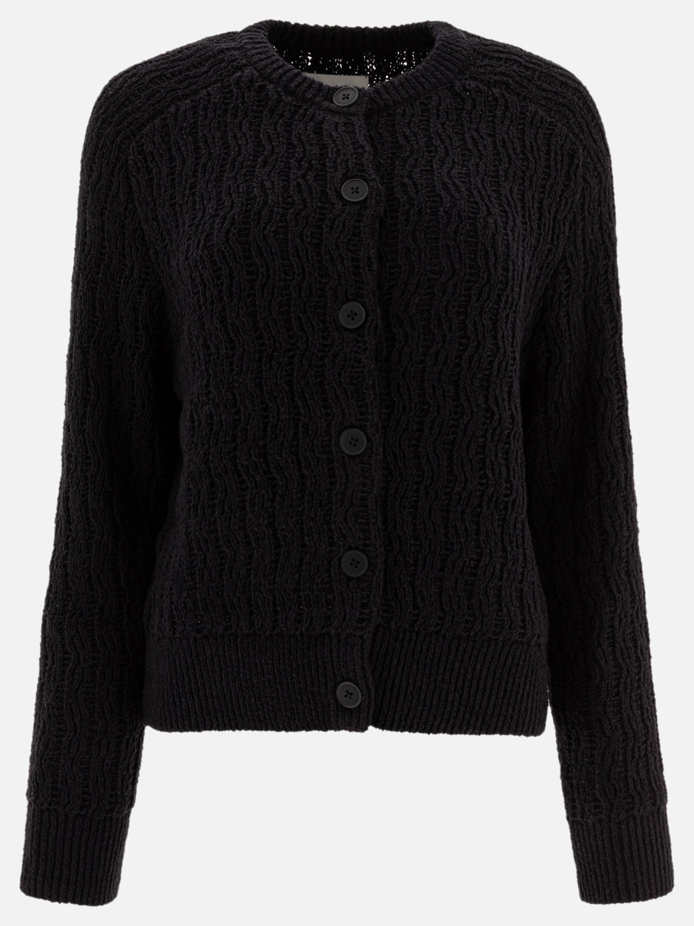 Cardigans Textured knit  Black - Loulou Studio Women | PDP | Replica Handbags  | Zoom-Modal
