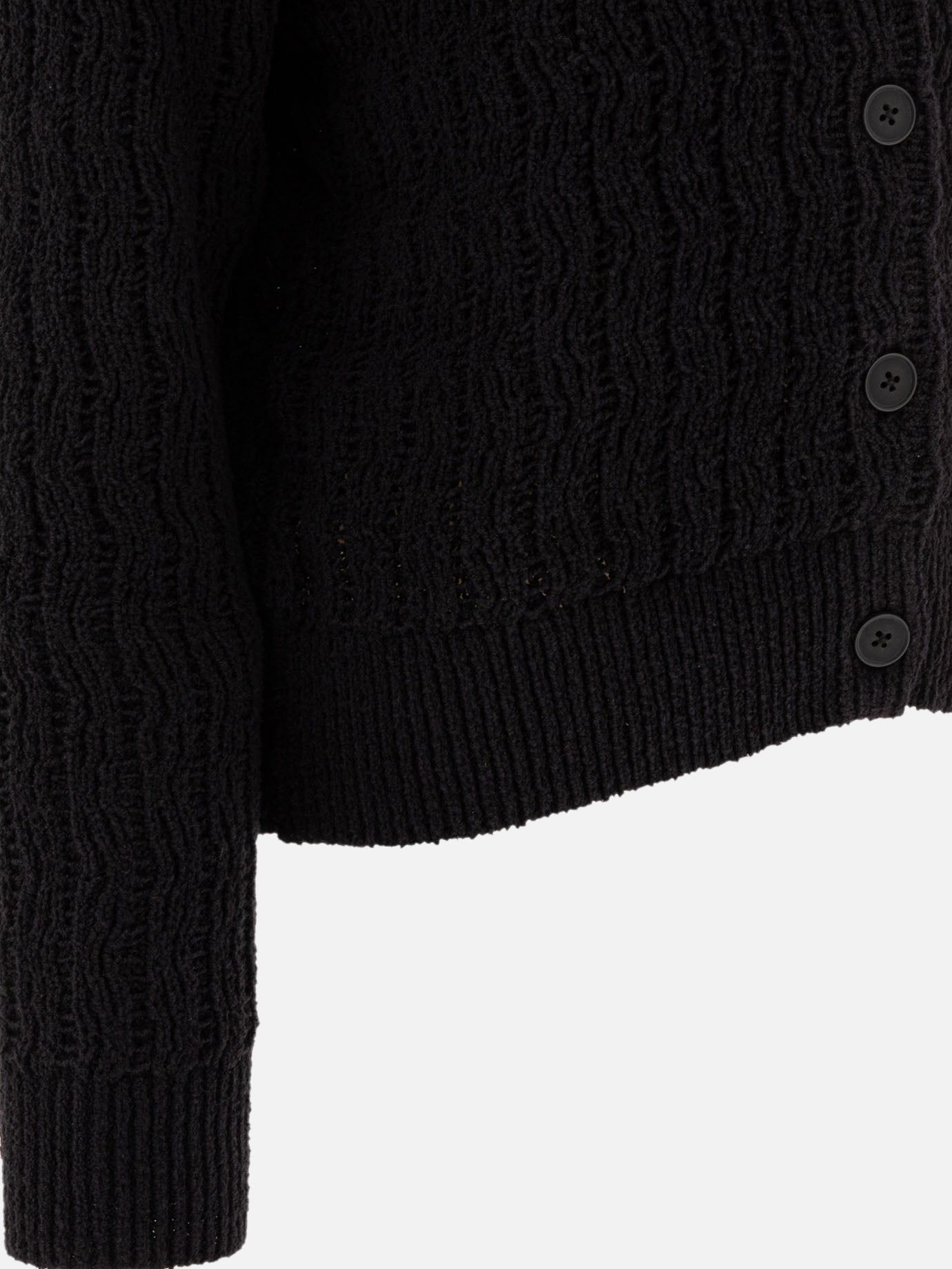 Cardigans Textured knit  Black - Loulou Studio Women | PDP | Replica Handbags  | thumbnail_4