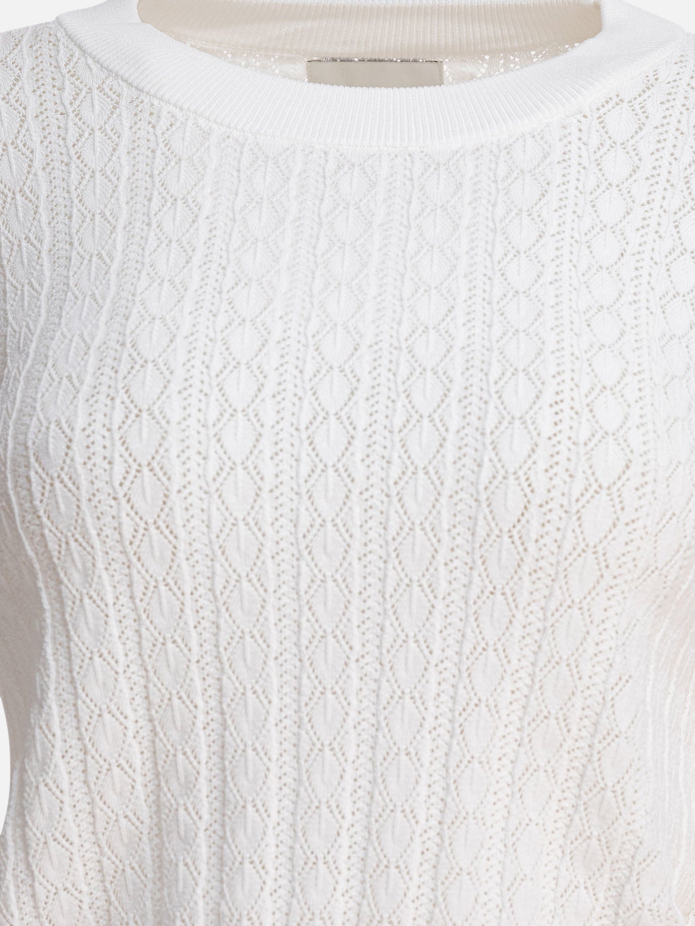 Crewneck sweaters Solid colour  White - Loulou Studio Women | PDP | Replica Handbags  | Zoom-Modal_3
