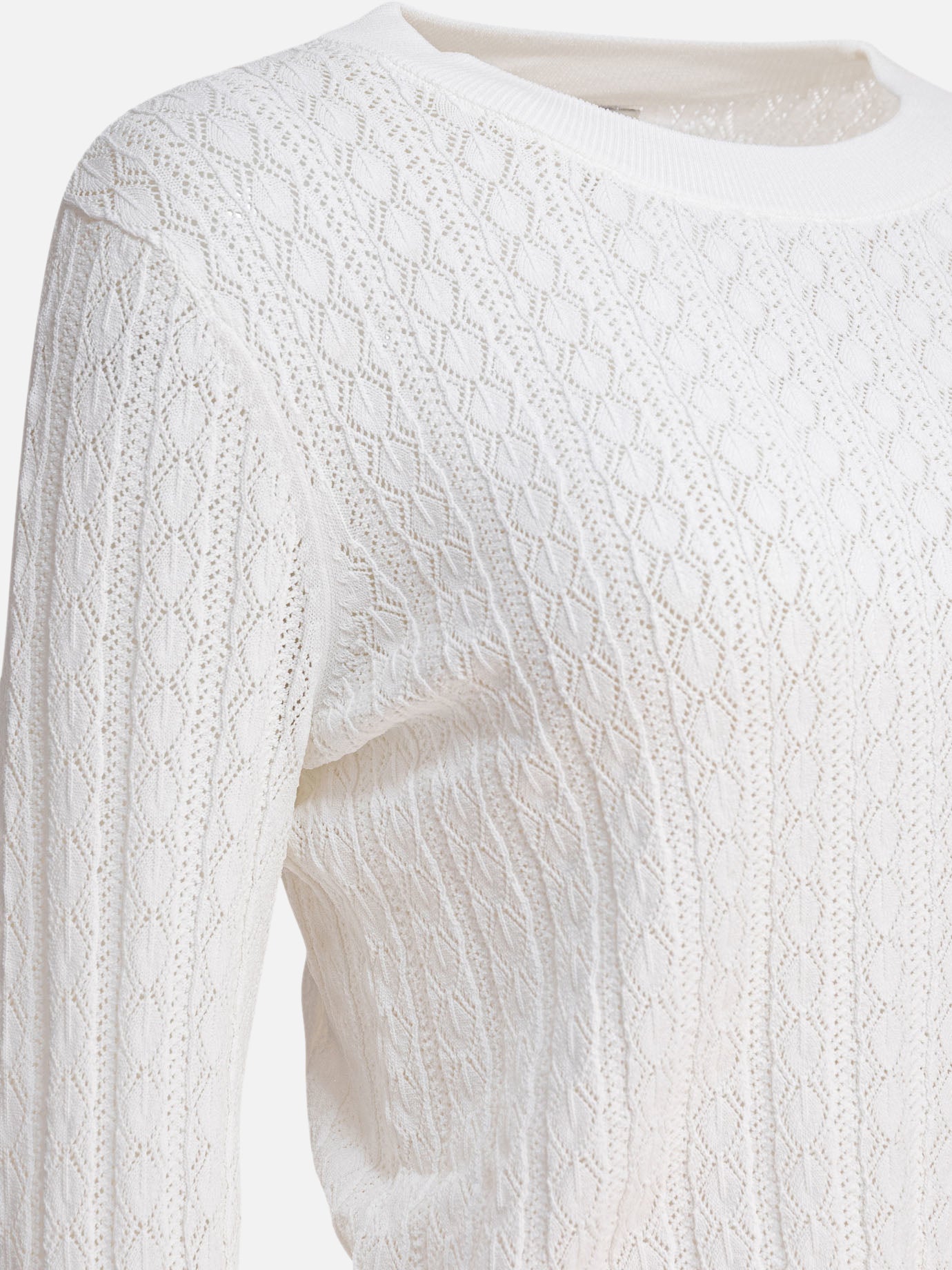 Crewneck sweaters Solid colour  White - Loulou Studio Women | PDP | Replica Handbags  | Zoom-Modal_4
