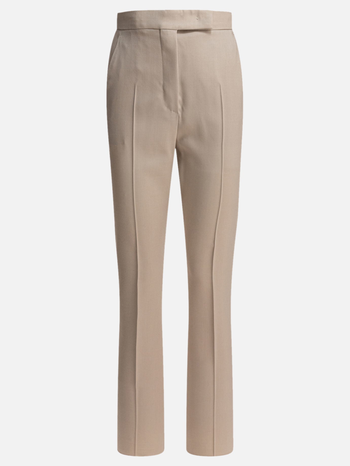 Tailored trousers Solid colour  Beige - Max Mara Women | PLP | Replica Handbags  
