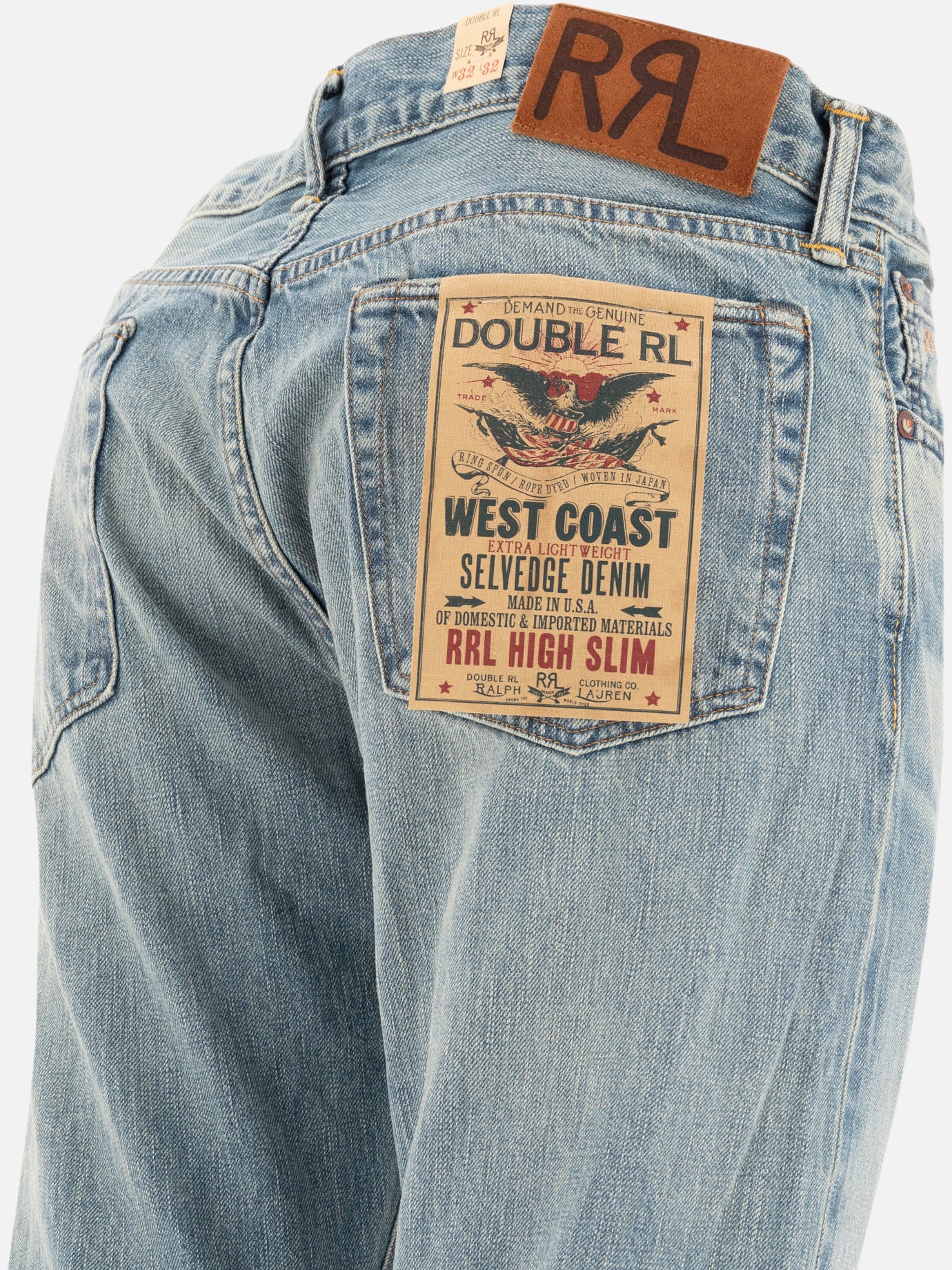 Straight-leg jeans Solid colour  Light blue - RRL by Ralph Lauren Men | PDP | Replica Handbags  | Zoom-Modal_4
