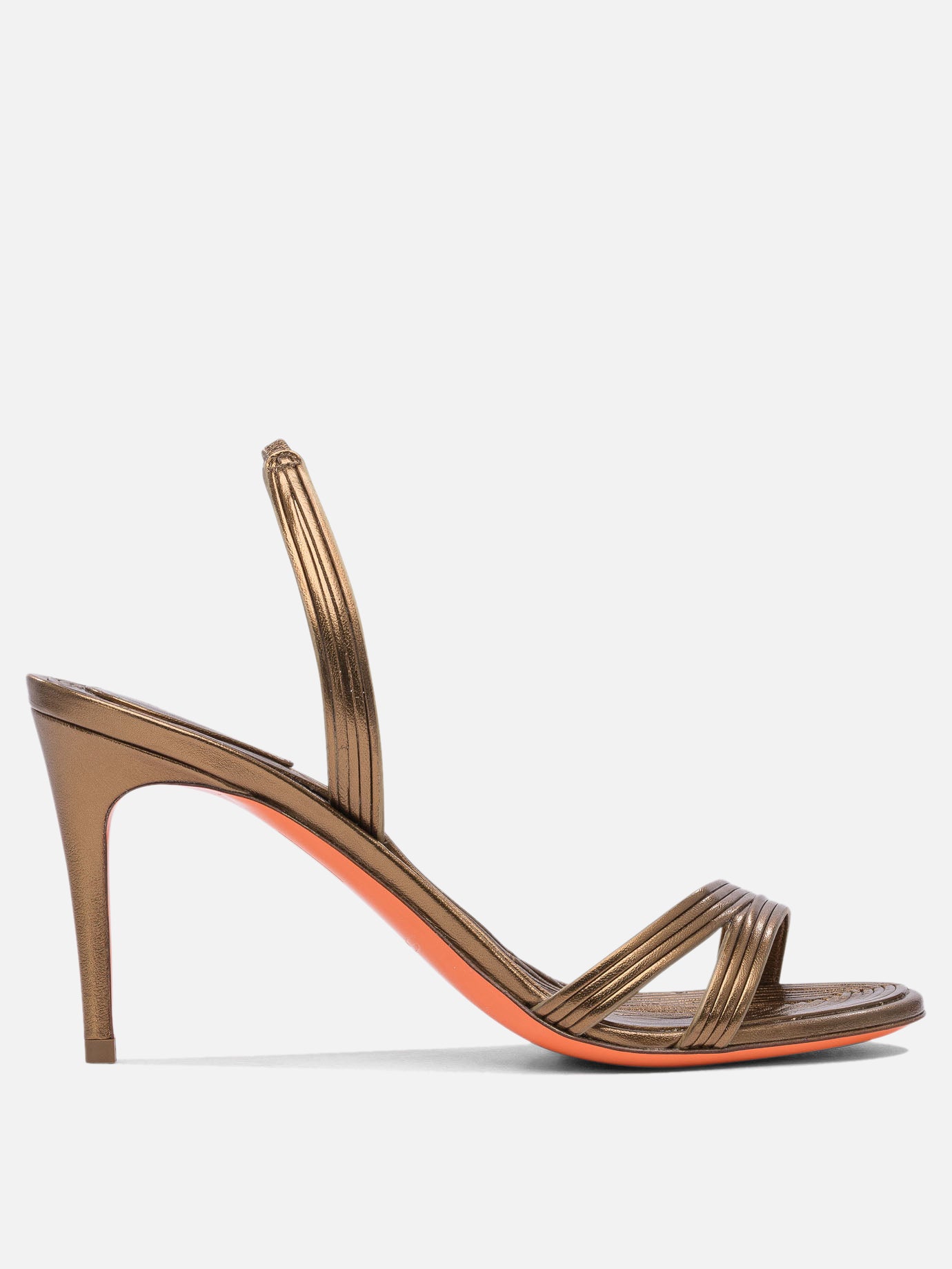 Heeled sandals 100% leather - 100% leather  Gold - Santoni Women | PLP | Replica Handbags  
