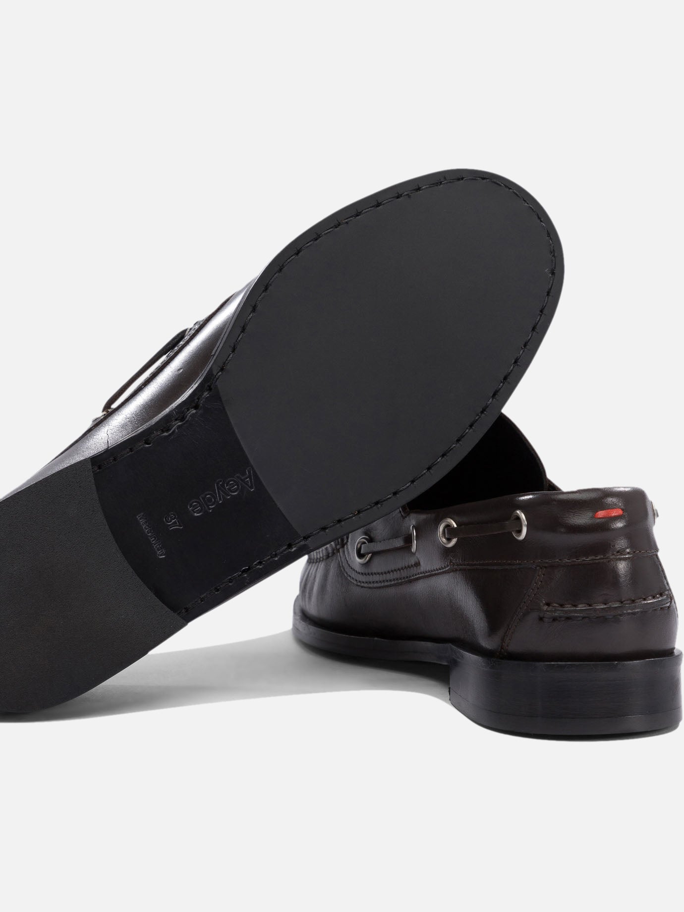 Laced loafers 100% leather - 50% leather 50% rubber  Brown - Aeyde Women | PDP | Replica Handbags  | thumbnail_5