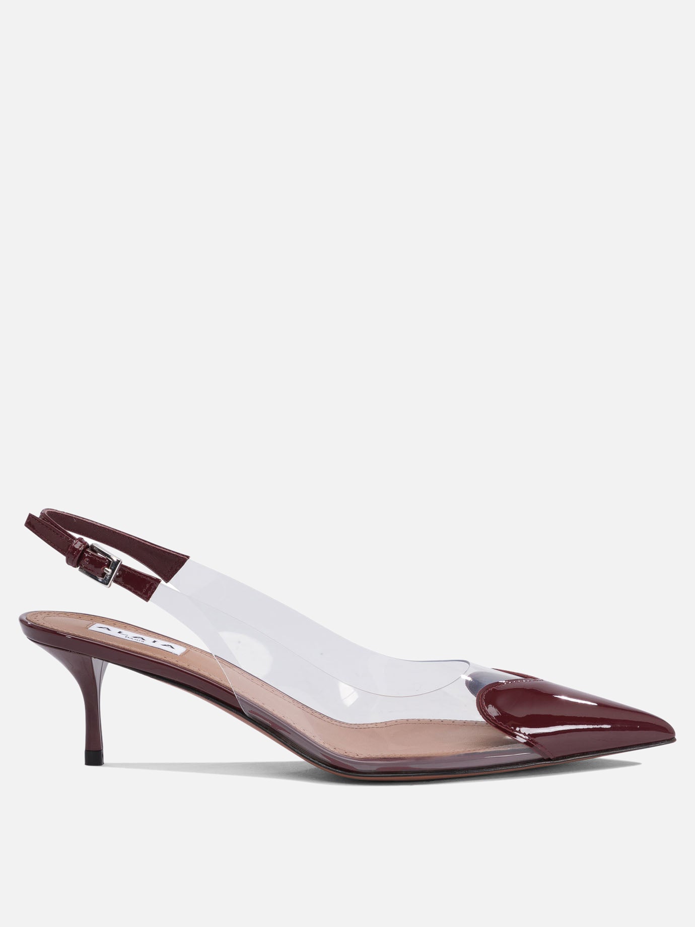 Slingbacks 50% patent calfskin 50% polyurethane - 95% leather 5% rubber  Bordeaux - Alaïa Women | PDP | Replica Handbags  | Zoom-Modal
