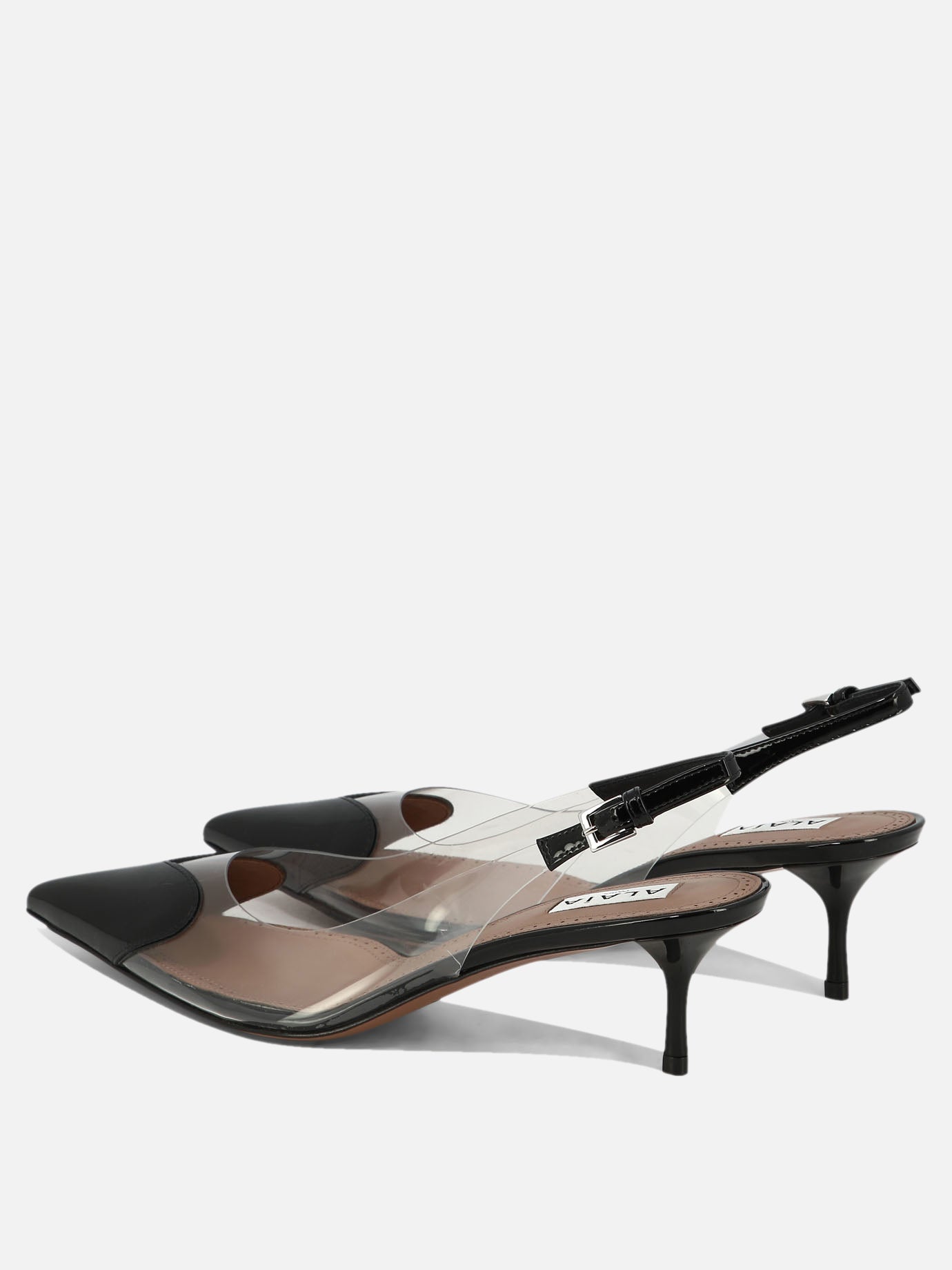 Slingbacks 50% patent calfskin 50% polyurethane - 95% leather 5% rubber  Black - Alaïa Women | PDP | Replica Handbags  | Zoom-Modal_4
