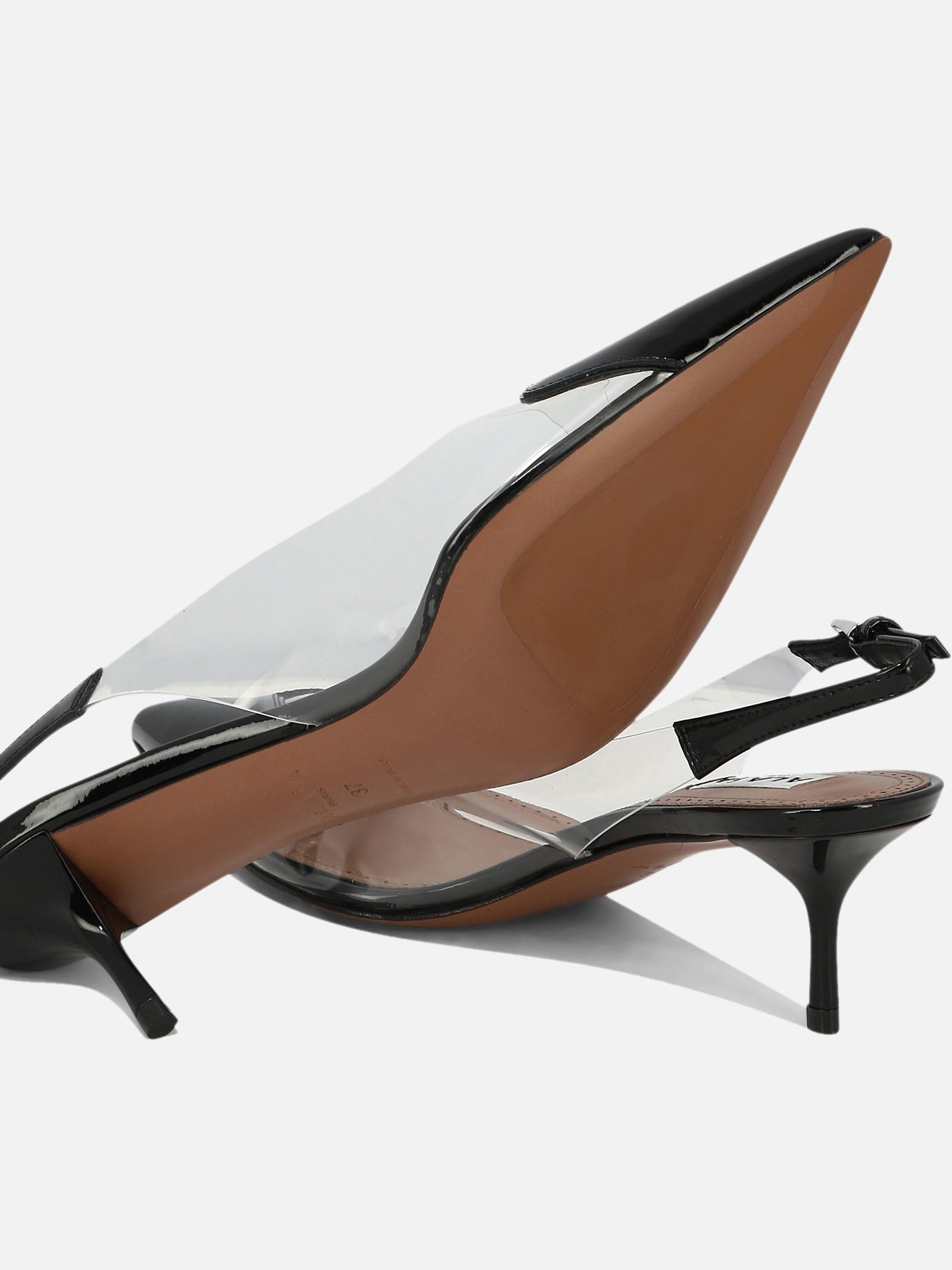 Slingbacks 50% patent calfskin 50% polyurethane - 95% leather 5% rubber  Black - Alaïa Women | PDP | Replica Handbags  | thumbnail_5