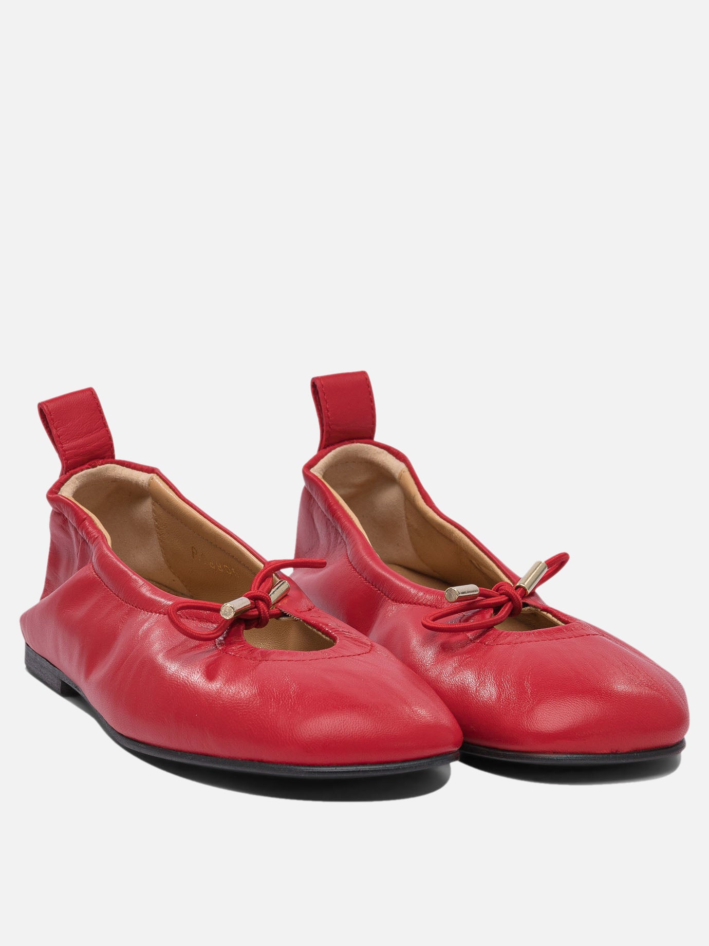 Classic ballet flats 100% leather  Red - Alohas Women | PDP | Replica Handbags  | Zoom-Modal_2
