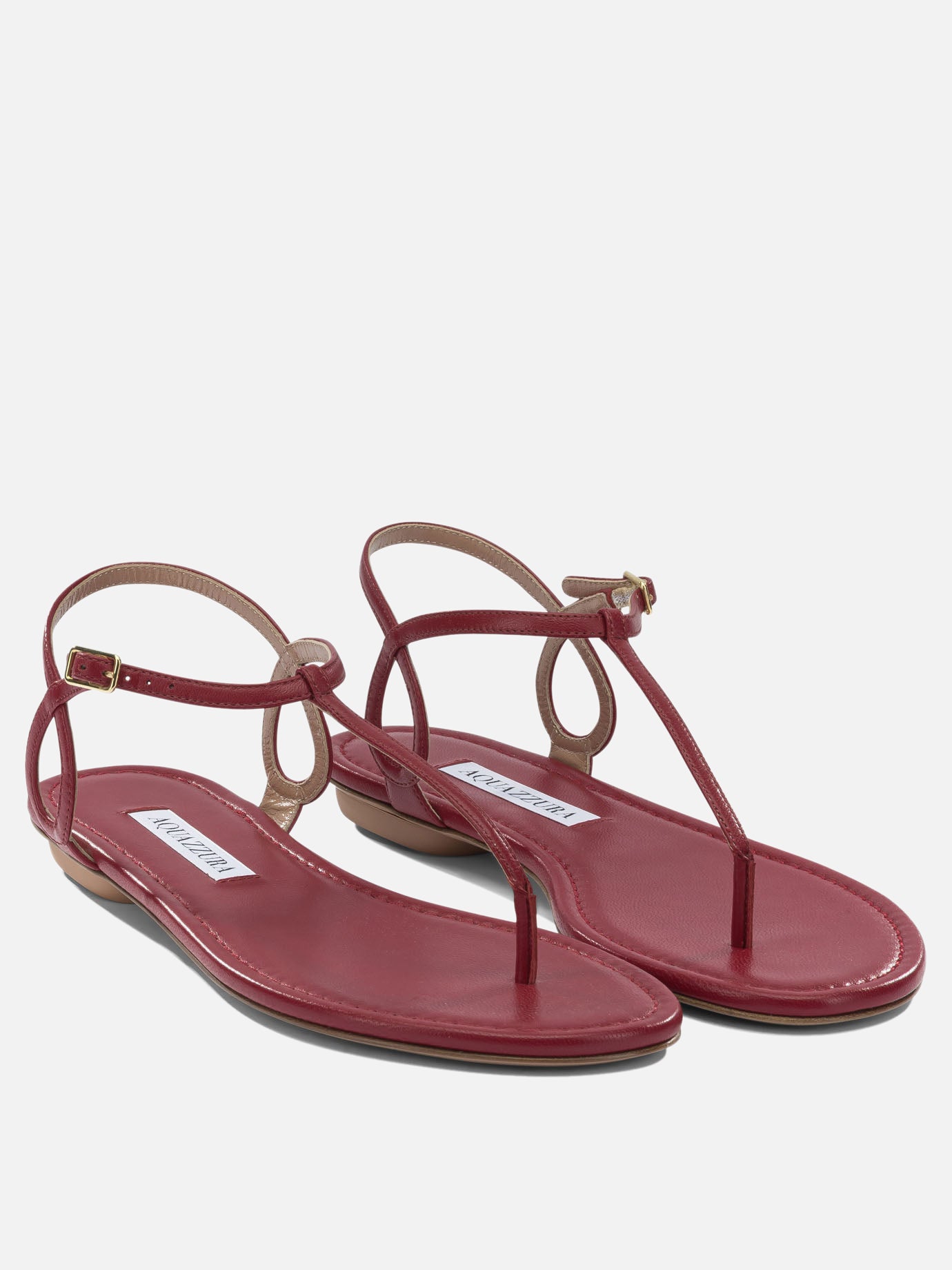 Flat sandals 100% leather - 100% rubber  Red - Aquazzura Women | PLP | Replica Handbags  | 2
