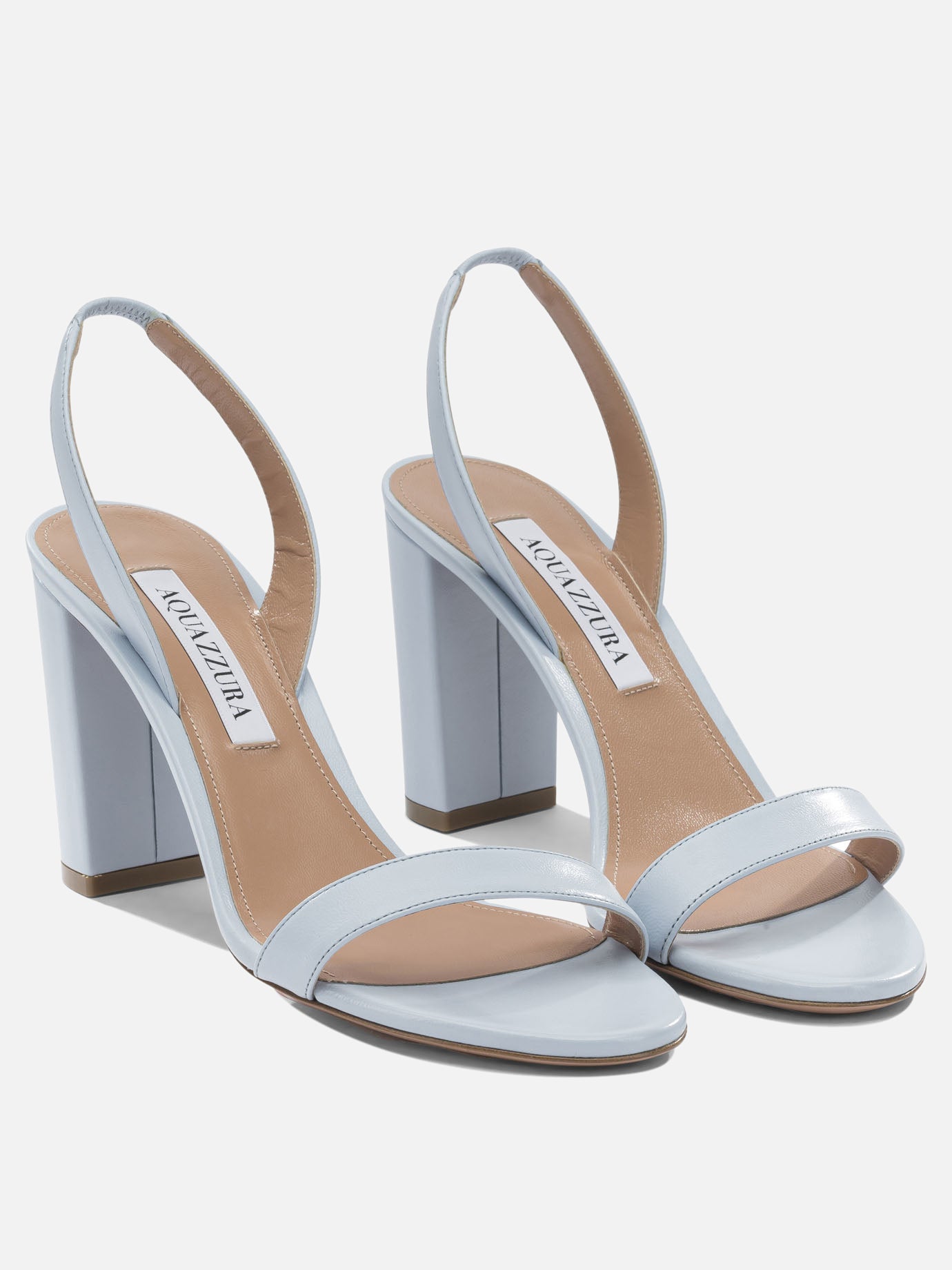 Heeled sandals 100% leather - 100% leather  Light blue - Aquazzura Women | PDP | Replica Handbags  | thumbnail_2