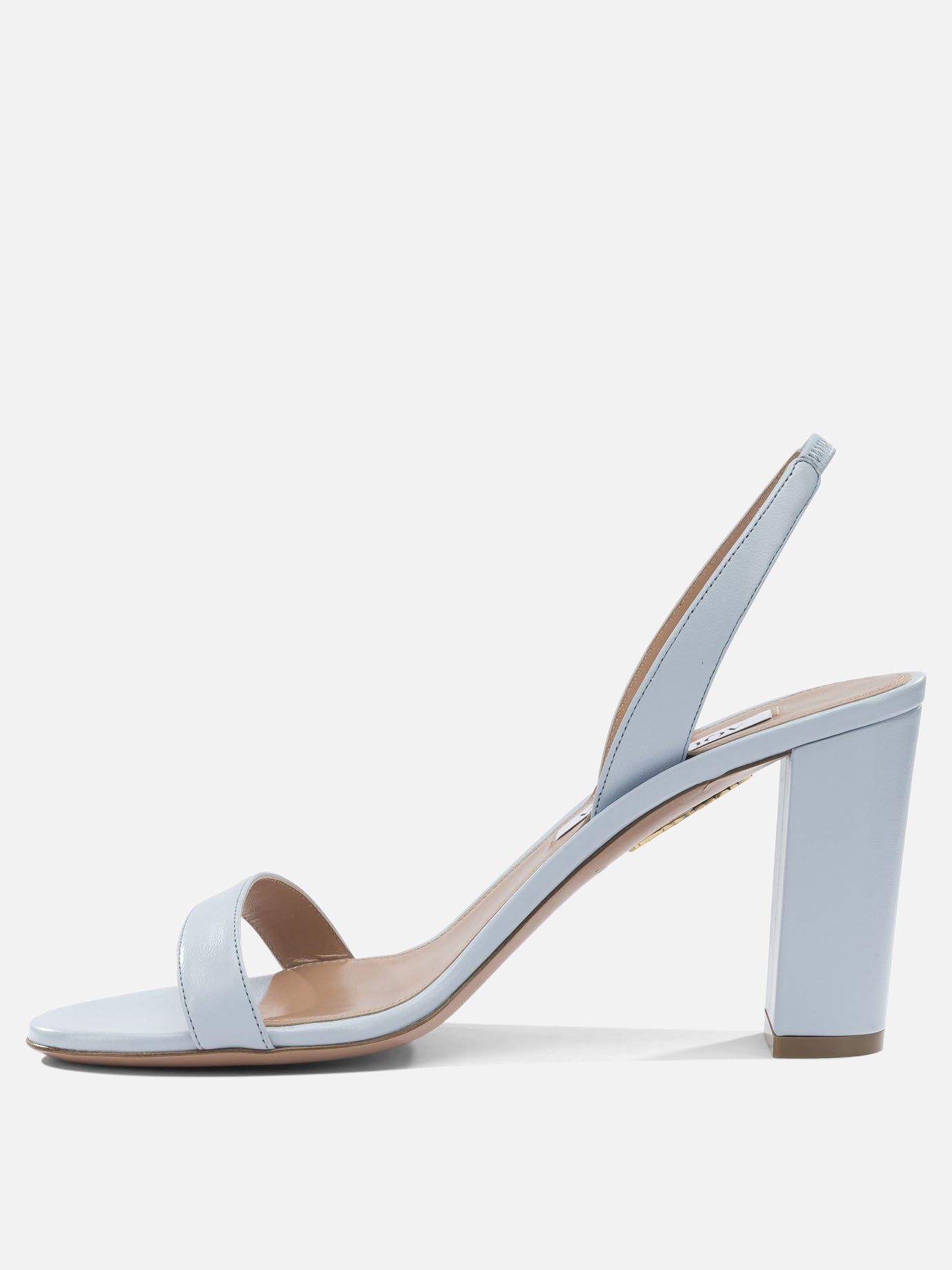 Heeled sandals 100% leather - 100% leather  Light blue - Aquazzura Women | PDP | Replica Handbags  | thumbnail_3
