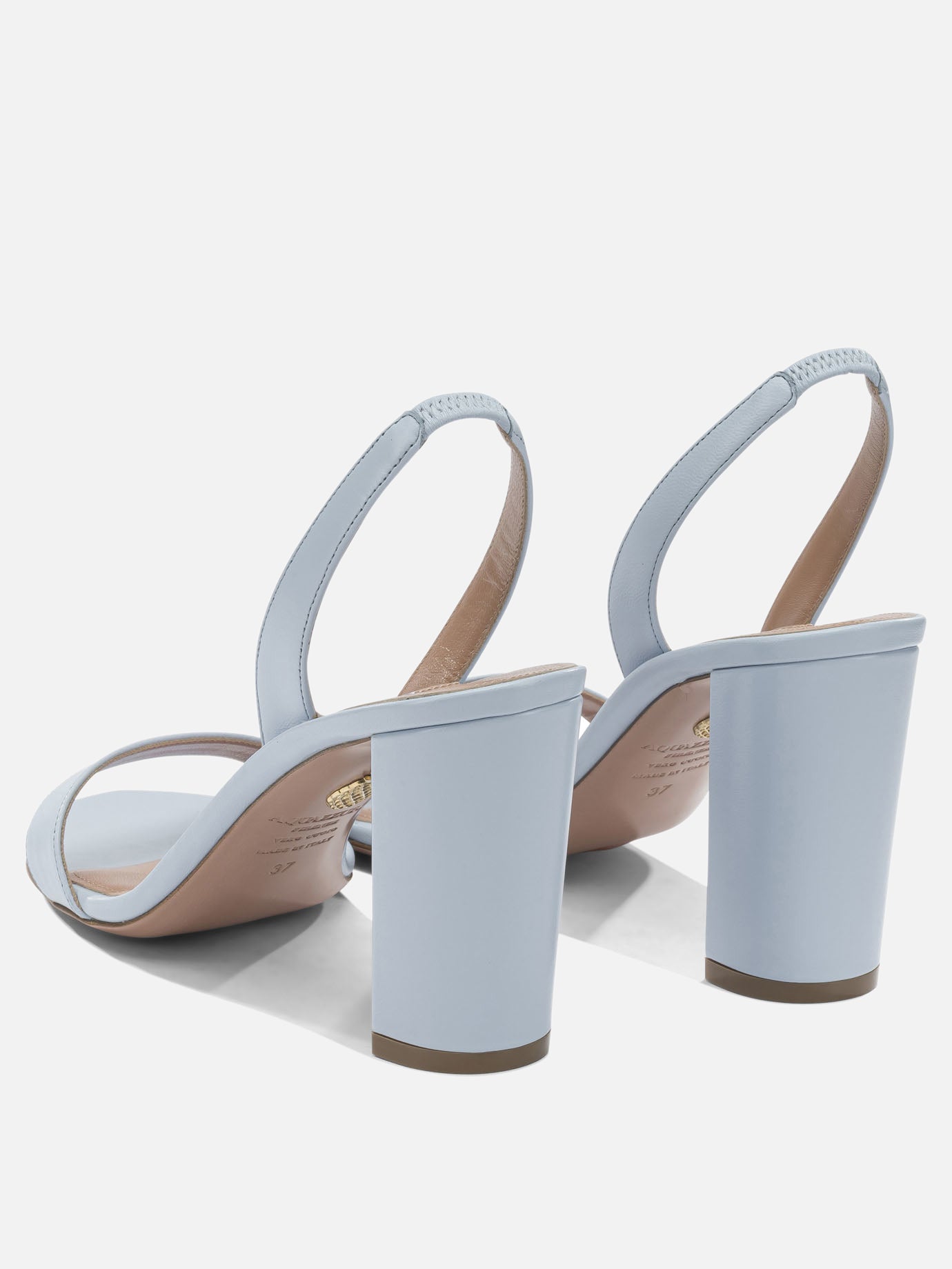 Heeled sandals 100% leather - 100% leather  Light blue - Aquazzura Women | PDP | Replica Handbags  | thumbnail_4