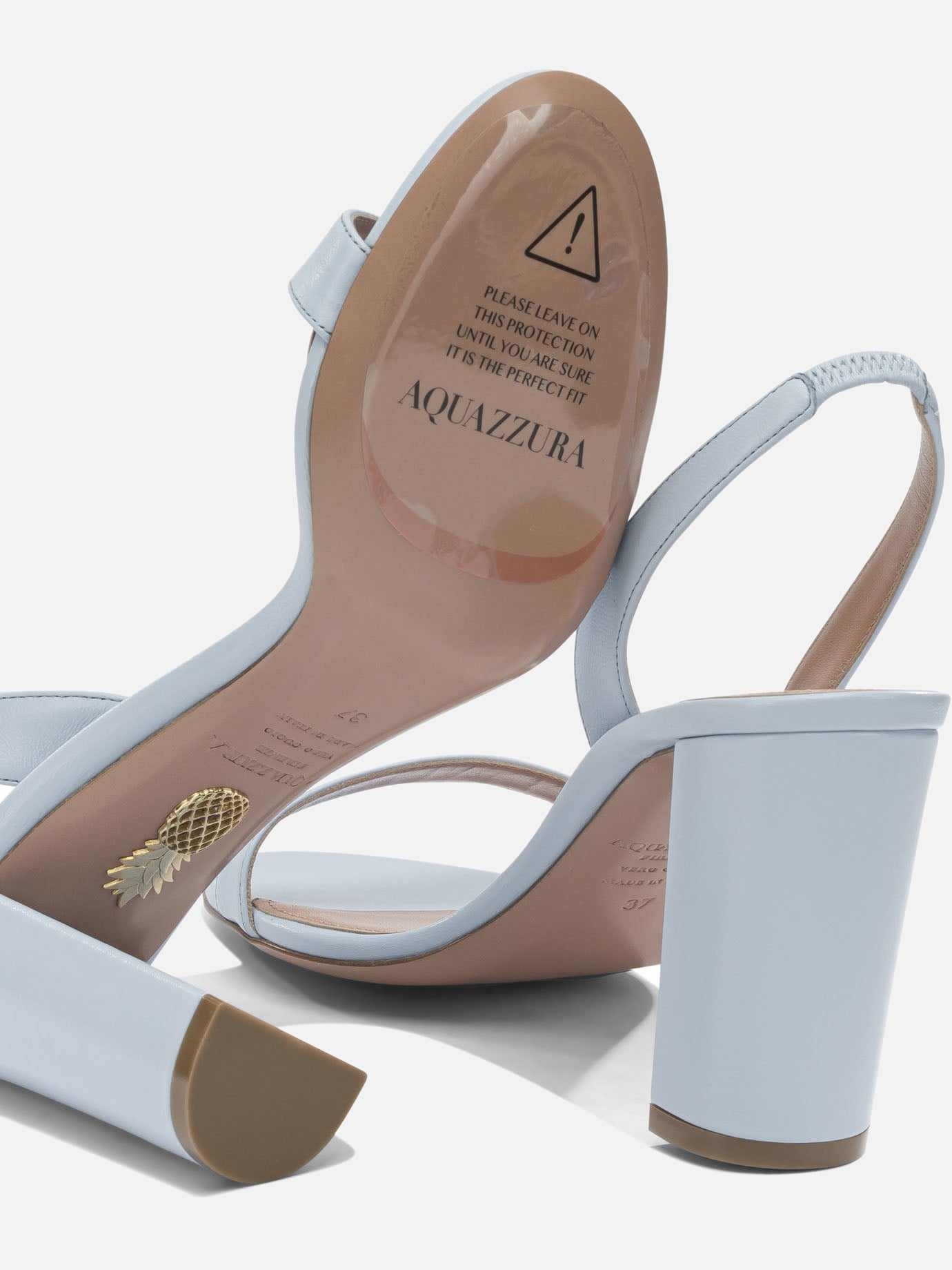 Heeled sandals 100% leather - 100% leather  Light blue - Aquazzura Women | PDP | Replica Handbags  | Zoom-Modal_5
