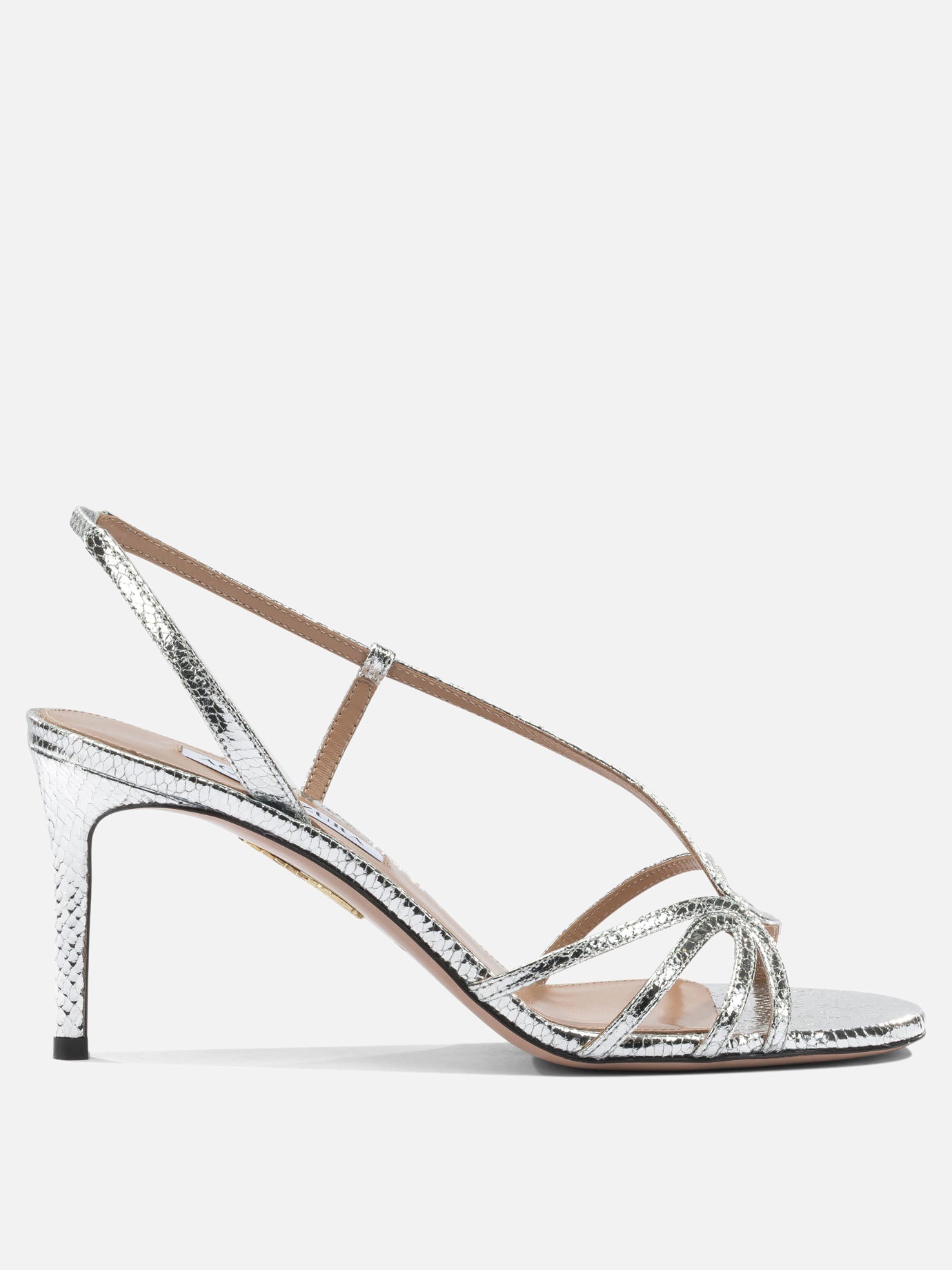 Heeled sandals 100% goat leather - 100% calf leather  Silver - Aquazzura Women | PDP | Replica Handbags  | Zoom-Modal
