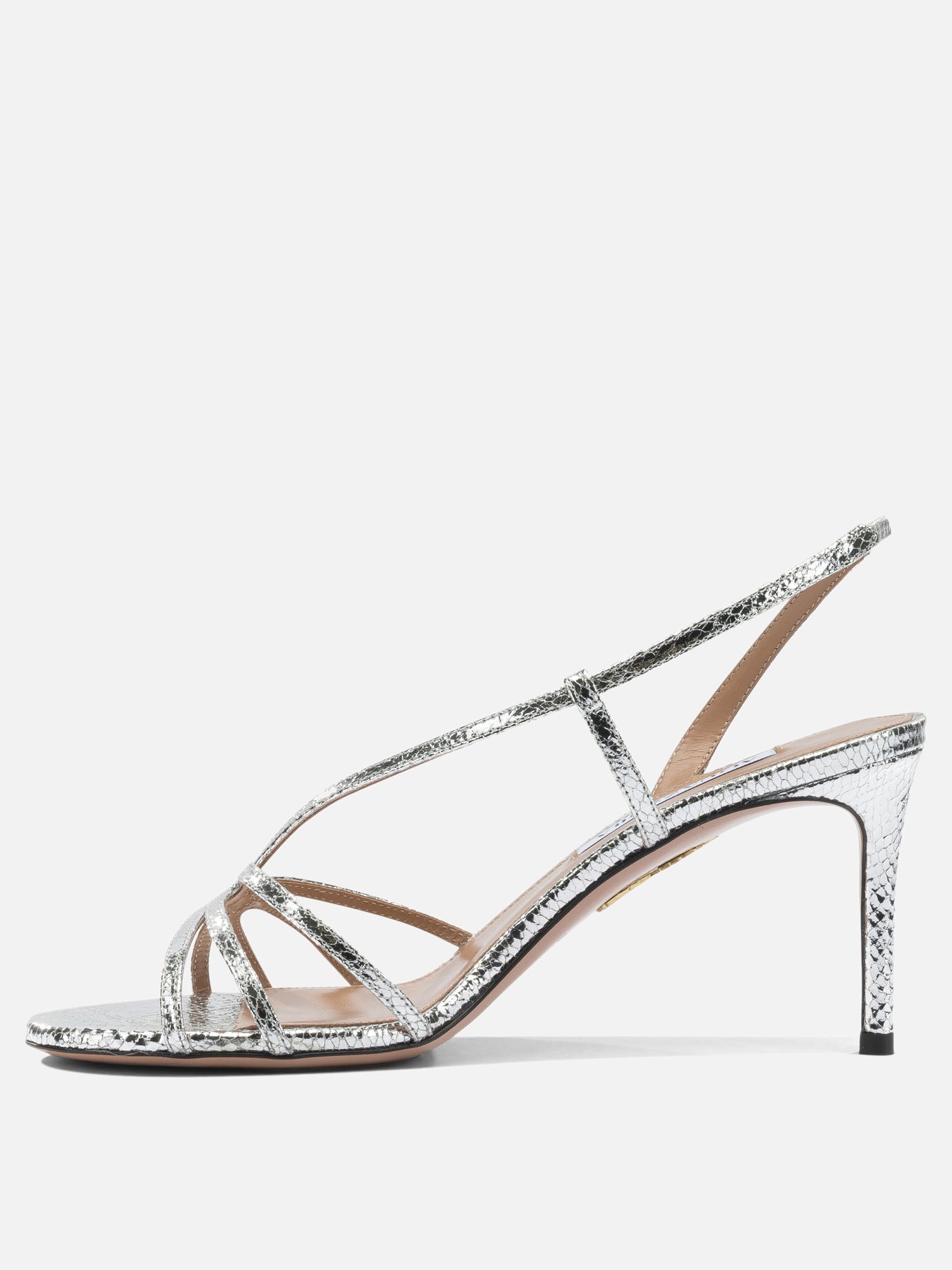 Heeled sandals 100% goat leather - 100% calf leather  Silver - Aquazzura Women | PDP | Replica Handbags  | thumbnail_3