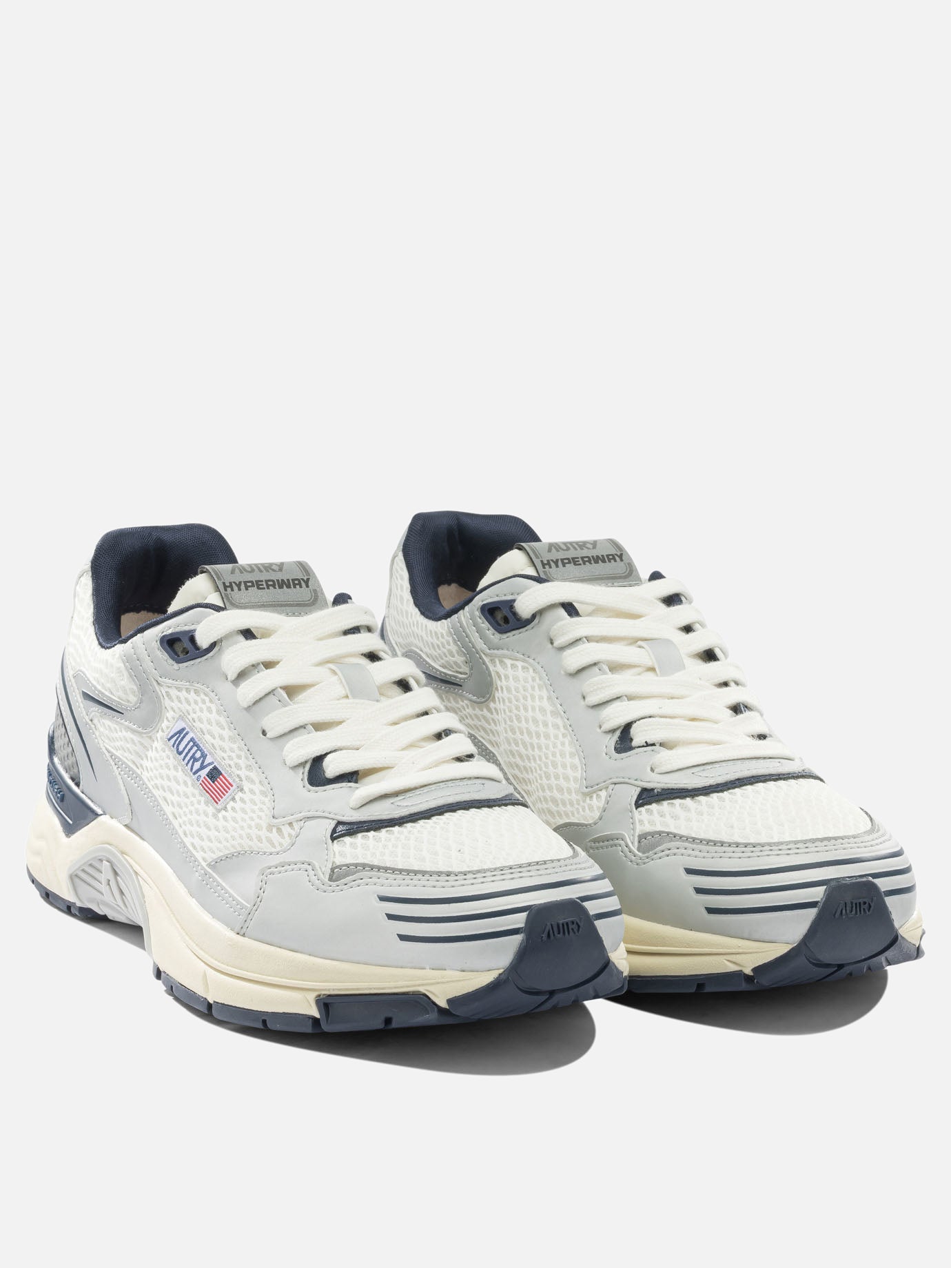 Low top sneakers 45% polyurethane 40% mesh 10% nylon 5% cow leather - 40% phylon 40% rubber 20% thermoplastic polyurethane  Silver - Autry Men | PLP | Replica Handbags  | 2
