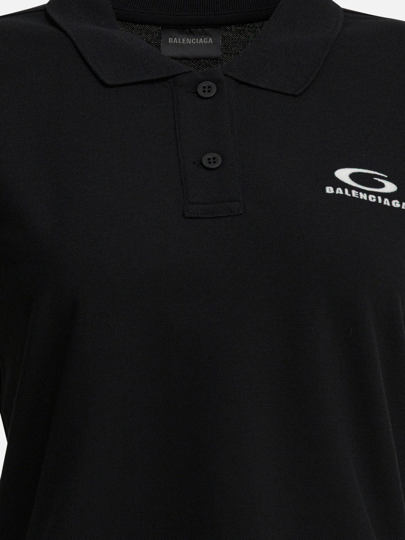 Polo shirts with buttons Logo  Black - Balenciaga Women | PDP | Replica Handbags  | thumbnail_3