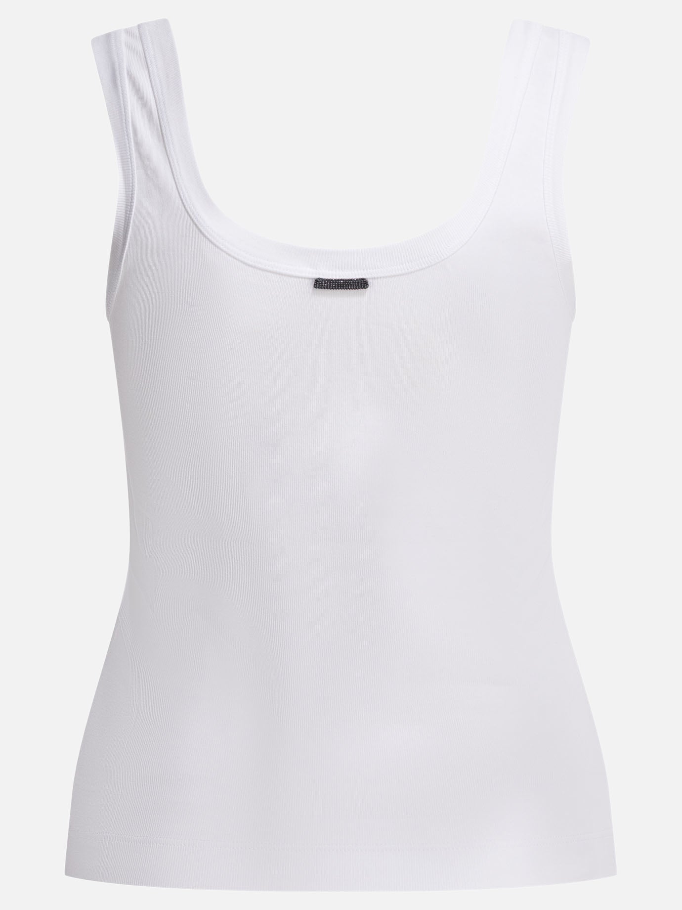 Tank tops Solid colour  White - Brunello Cucinelli Women | PDP | Replica Handbags  | thumbnail_2