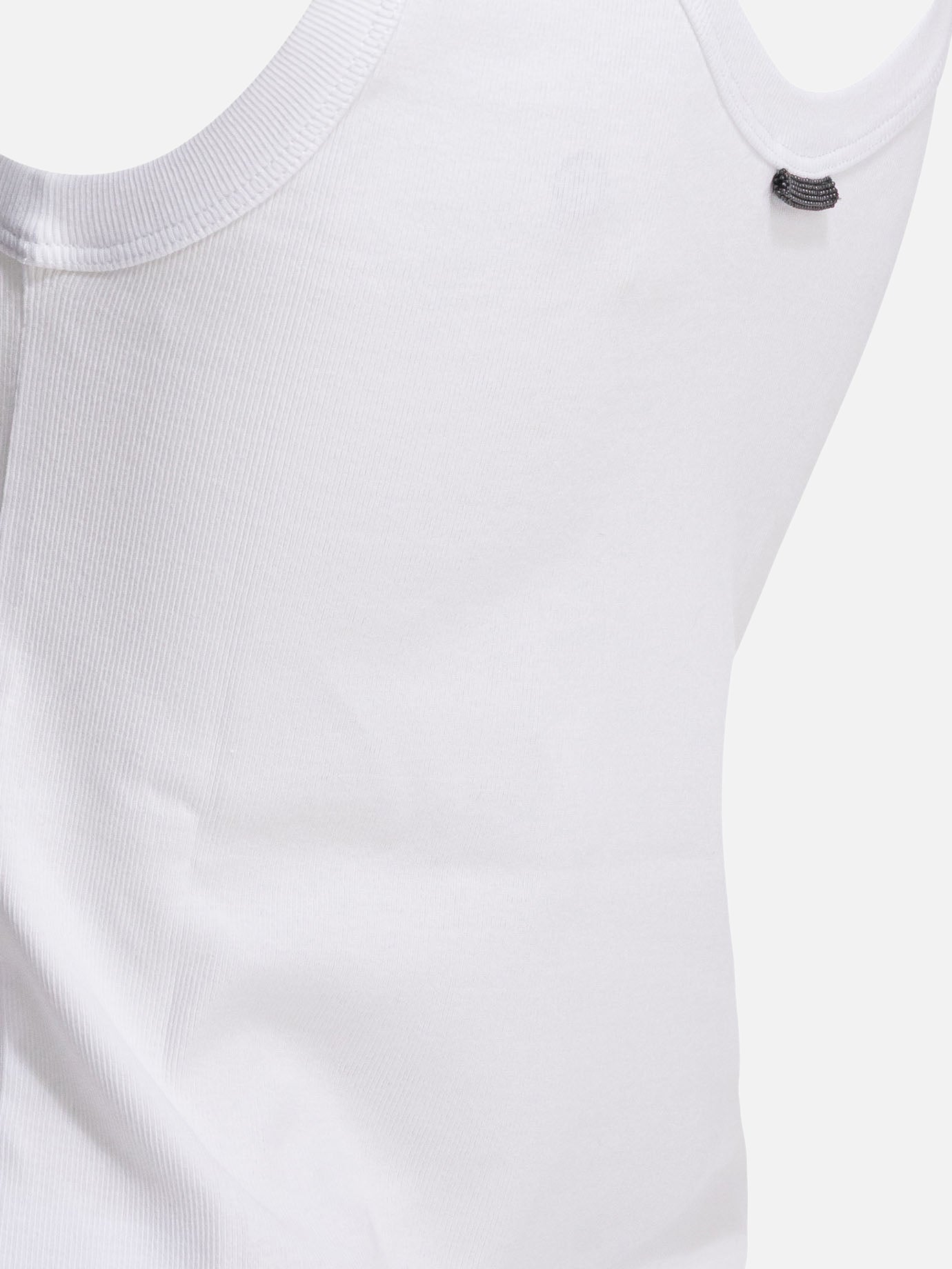 Tank tops Solid colour  White - Brunello Cucinelli Women | PDP | Replica Handbags  | Zoom-Modal_4
