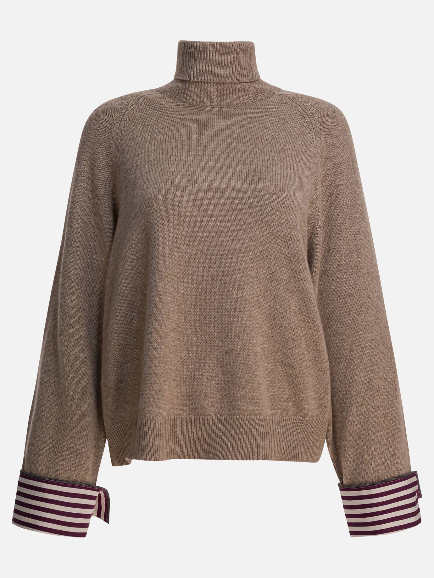 Turtleneck sweaters Solid colour  Brown - Brunello Cucinelli Women | PLP | Replica Handbags  

