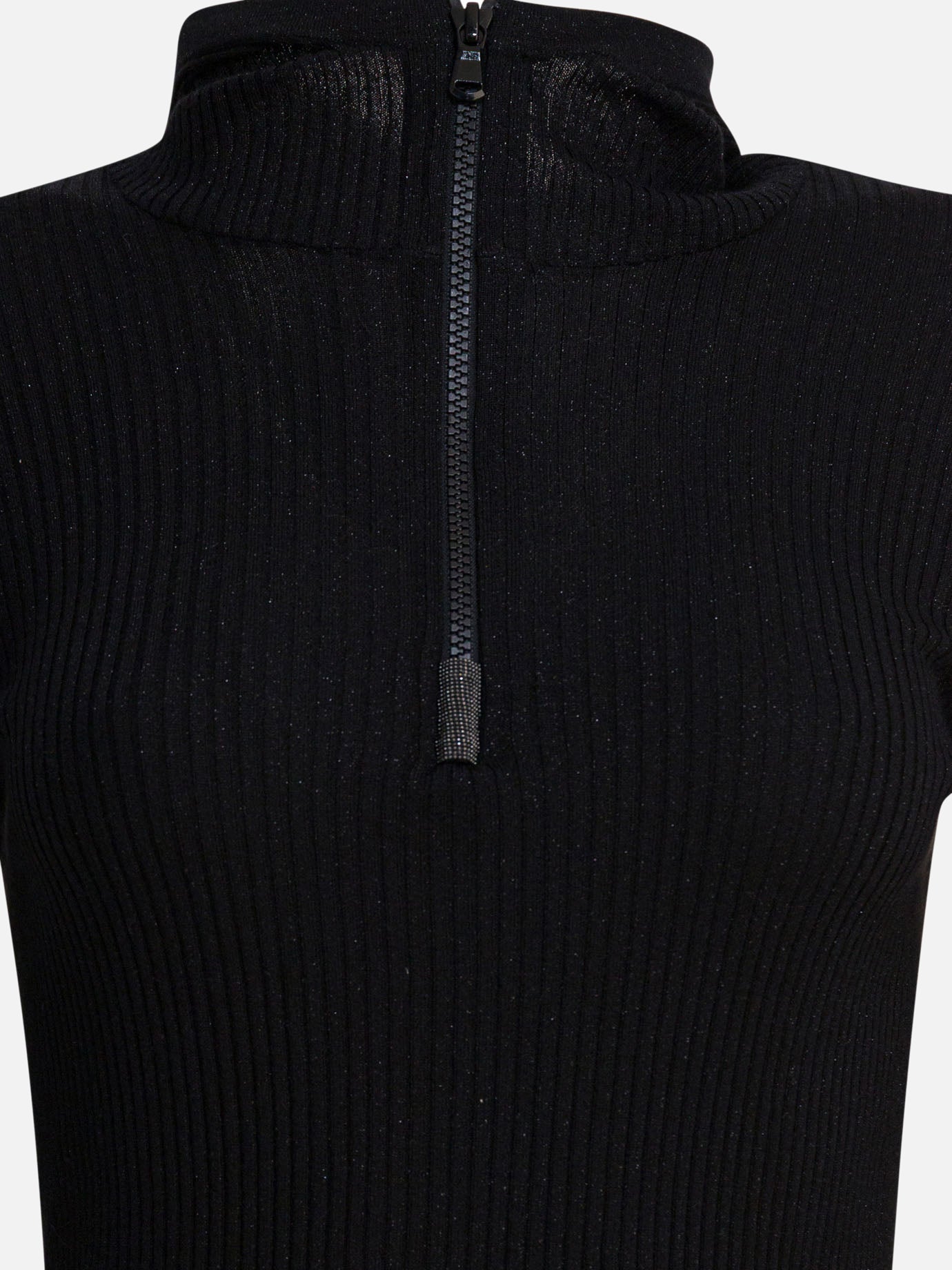 Hooded sweaters Solid colour  Black - Brunello Cucinelli Women | PDP | Replica Handbags  | Zoom-Modal_3
