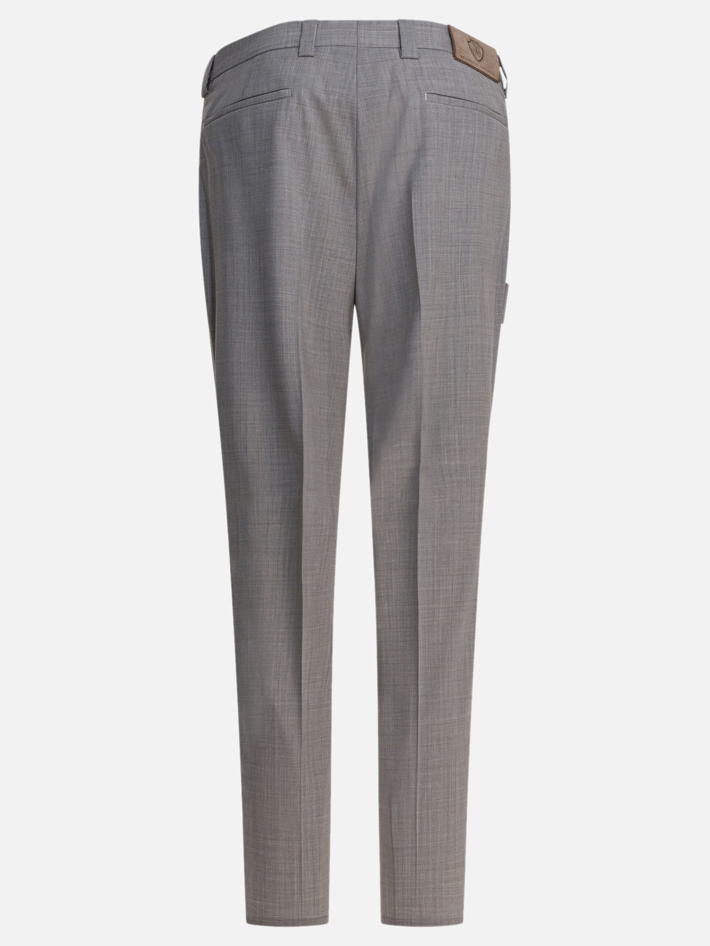 Tailored trousers Solid colour  Grey - Brunello Cucinelli Men | PLP | Replica Handbags  | 2
