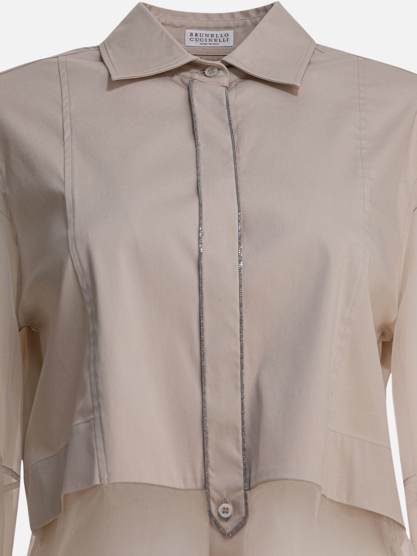 Casual shirts Solid colour  Grey - Brunello Cucinelli Women | PDP | Replica Handbags  | thumbnail_3