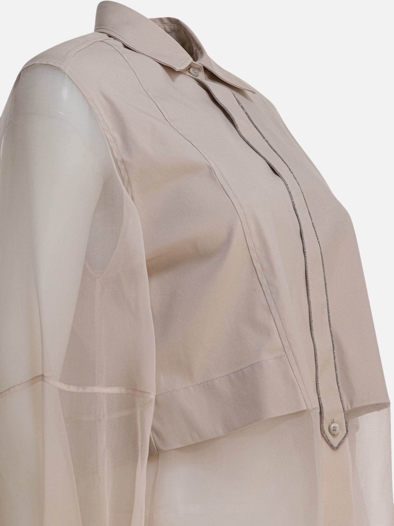 Casual shirts Solid colour  Grey - Brunello Cucinelli Women | PDP | Replica Handbags  | Zoom-Modal_4
