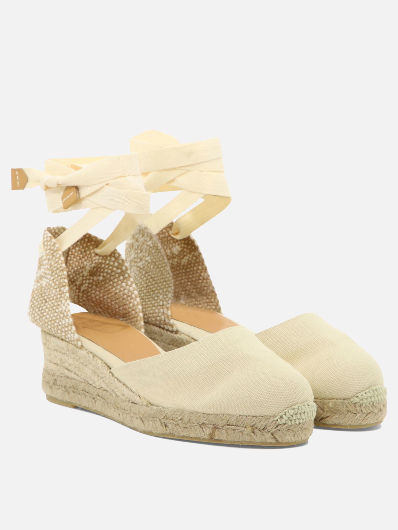 Heeled espadrilles 100% organic cotton - 100% rubber  Beige - Castañer Women | PLP | Replica Handbags  | 2
