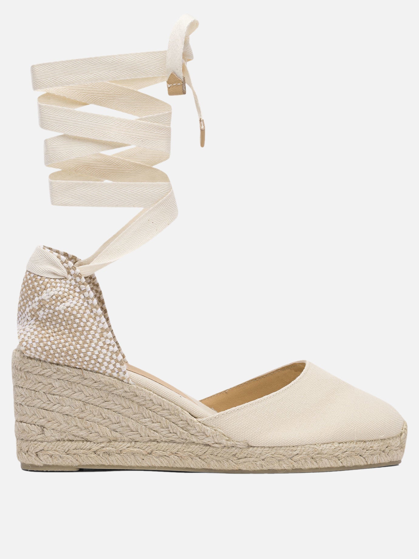 Heeled espadrilles 100% organic cotton - 100% rubber  Beige - Castañer Women | PLP | Replica Handbags  
