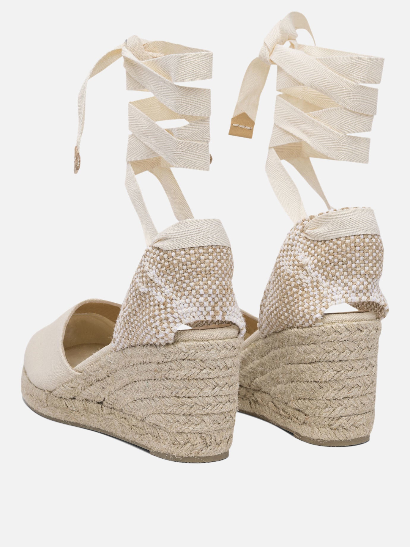 Heeled espadrilles 100% organic cotton - 100% rubber  Beige - Castañer Women | PDP | Replica Handbags  | thumbnail_4