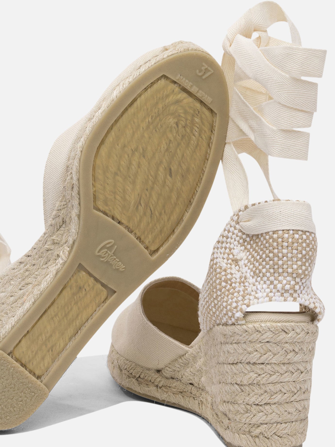 Heeled espadrilles 100% organic cotton - 100% rubber  Beige - Castañer Women | PDP | Replica Handbags  | thumbnail_5