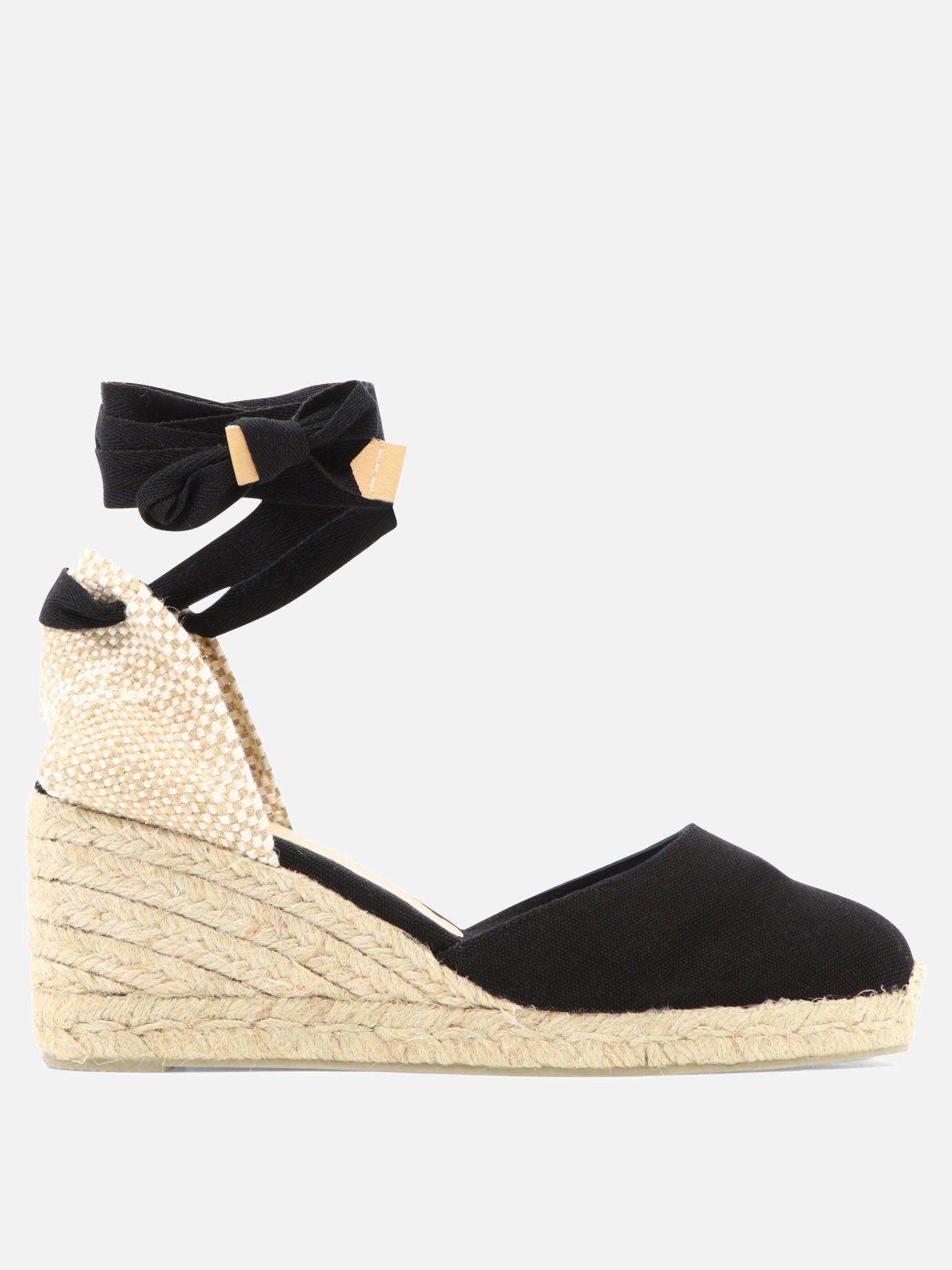 Heeled espadrilles 100% organic cotton - 100% rubber  Black - Castañer Women | PLP | Replica Handbags  
