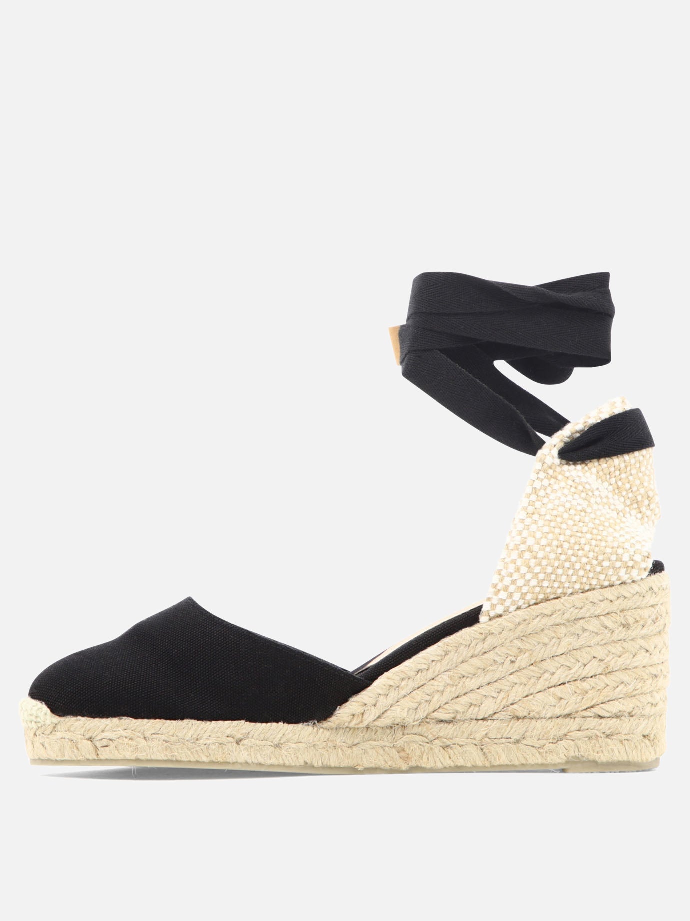 Heeled espadrilles 100% organic cotton - 100% rubber  Black - Castañer Women | PDP | Replica Handbags  | Zoom-Modal_3
