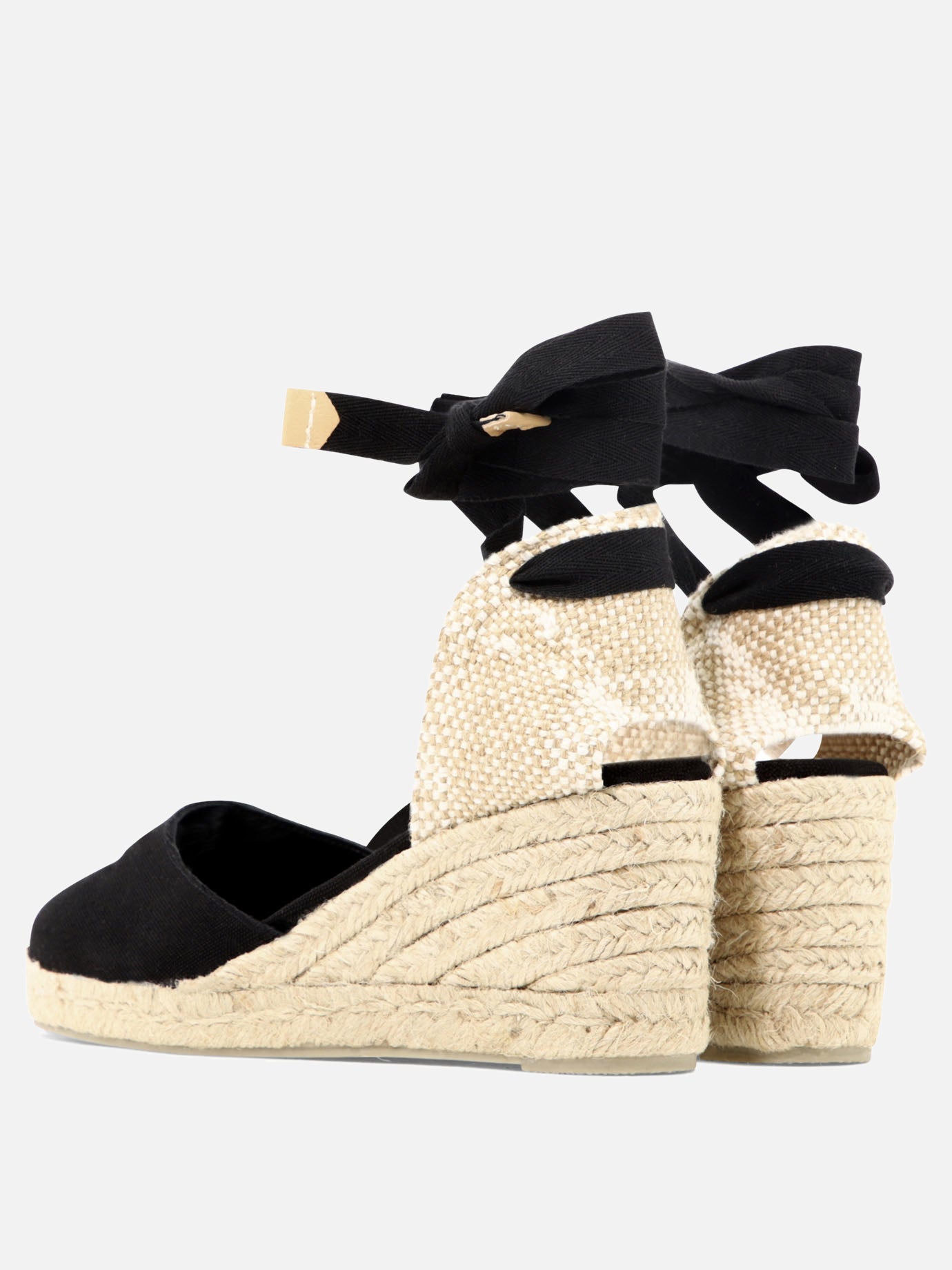 Heeled espadrilles 100% organic cotton - 100% rubber  Black - Castañer Women | PDP | Replica Handbags  | Zoom-Modal_4
