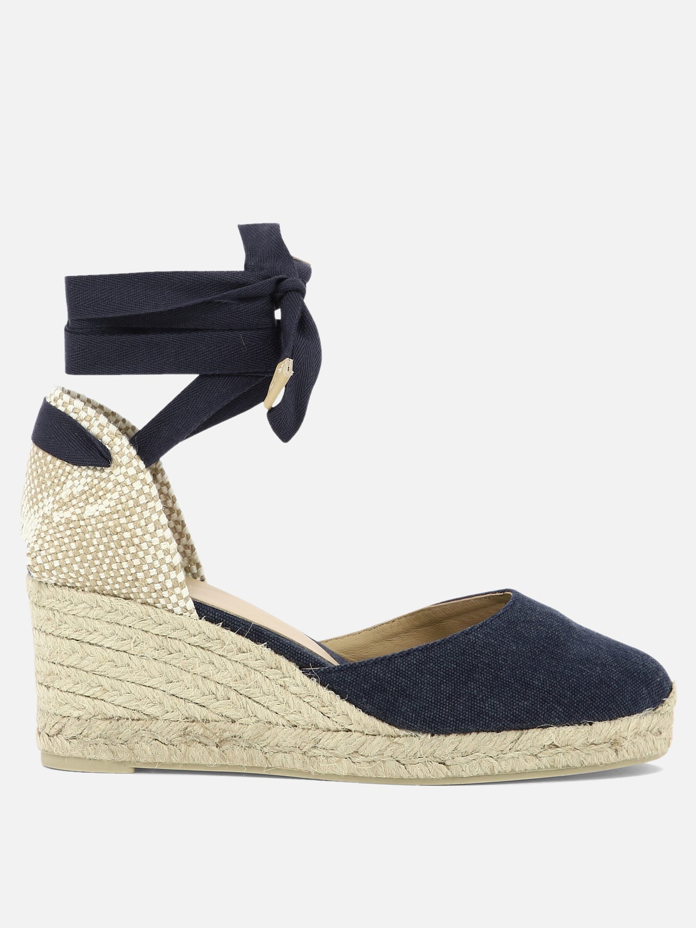 Heeled espadrilles 100% organic cotton - 100% rubber  Blue - Castañer Women | PLP | Replica Handbags  
