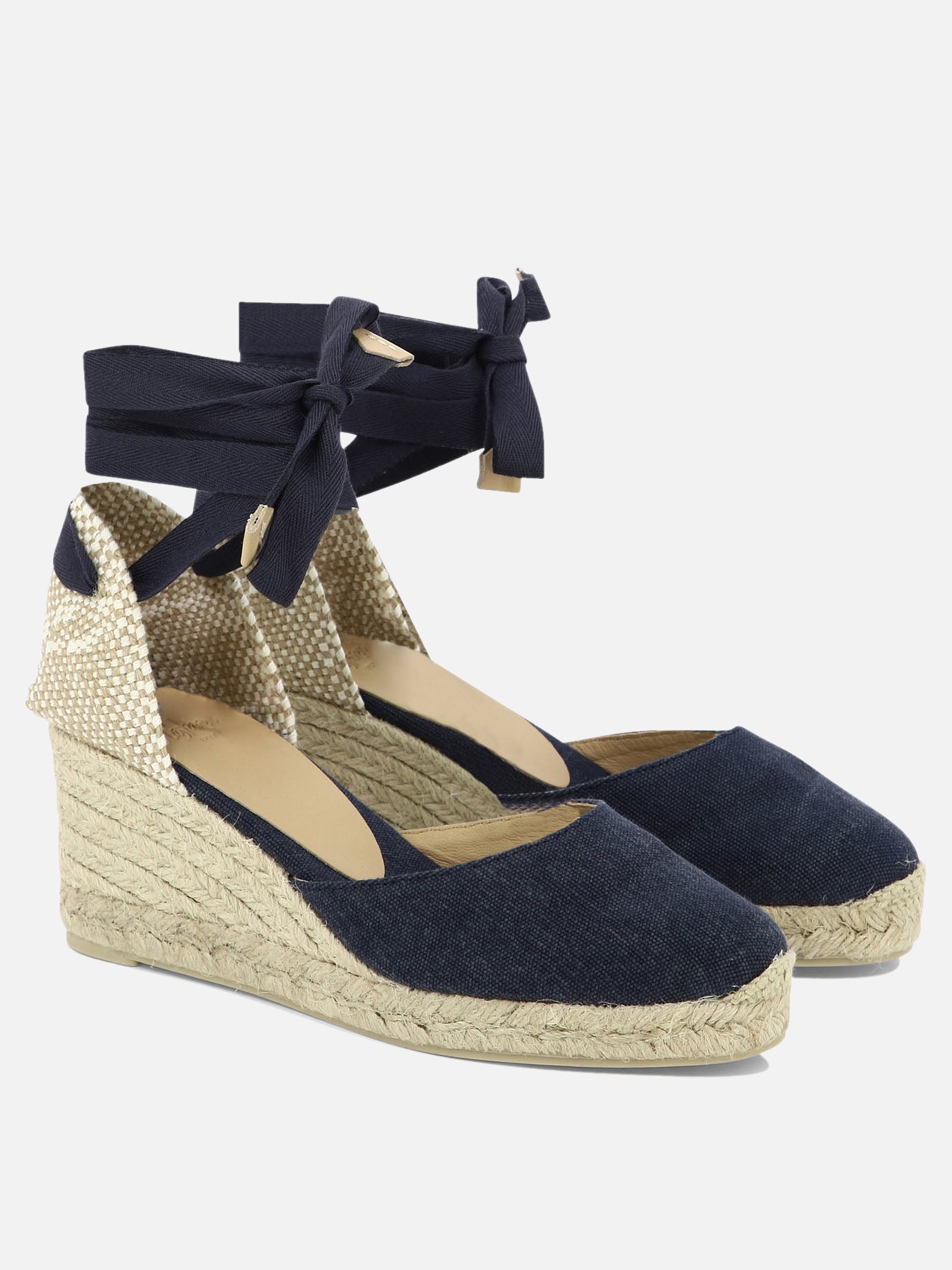 Heeled espadrilles 100% organic cotton - 100% rubber  Blue - Castañer Women | PLP | Replica Handbags  | 2
