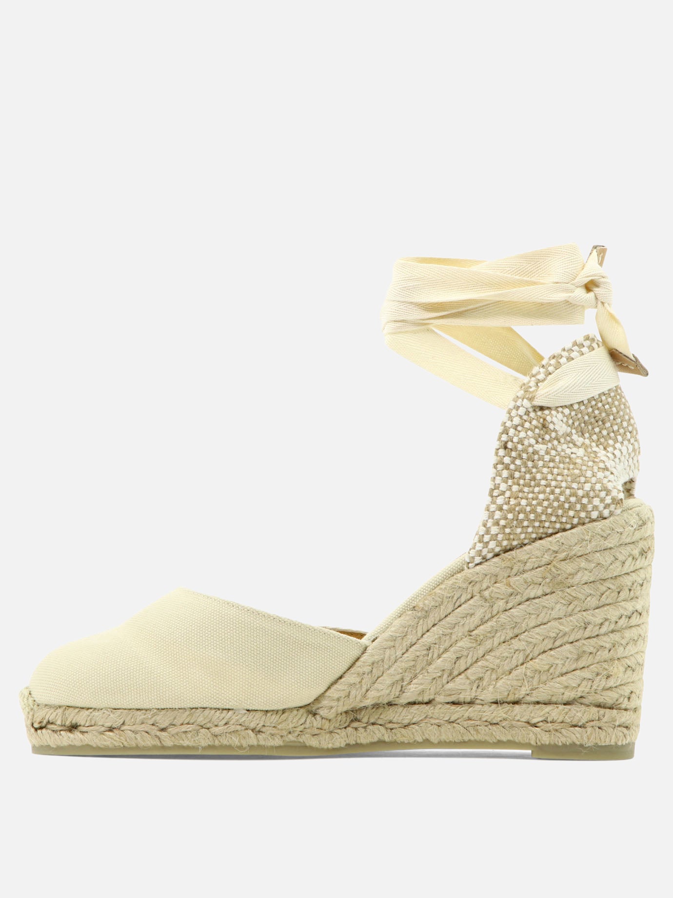 Heeled espadrilles 100% organic cotton - 100% rubber  White - Castañer Women | PDP | Replica Handbags  | Zoom-Modal_3
