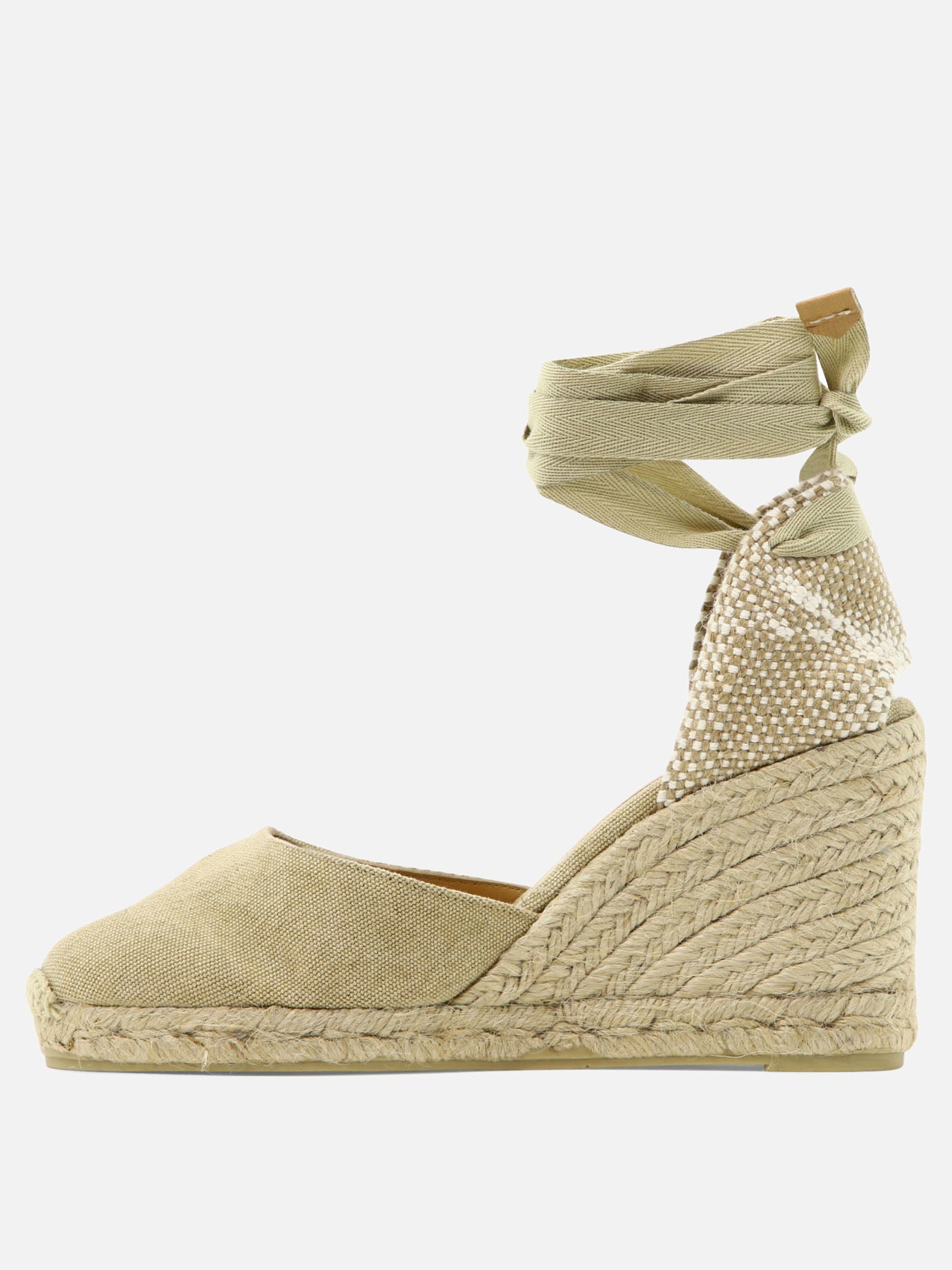 Heeled espadrilles 100% cotton - 100% rubber  Beige - Castañer Women | PDP | Replica Handbags  | Zoom-Modal_3
