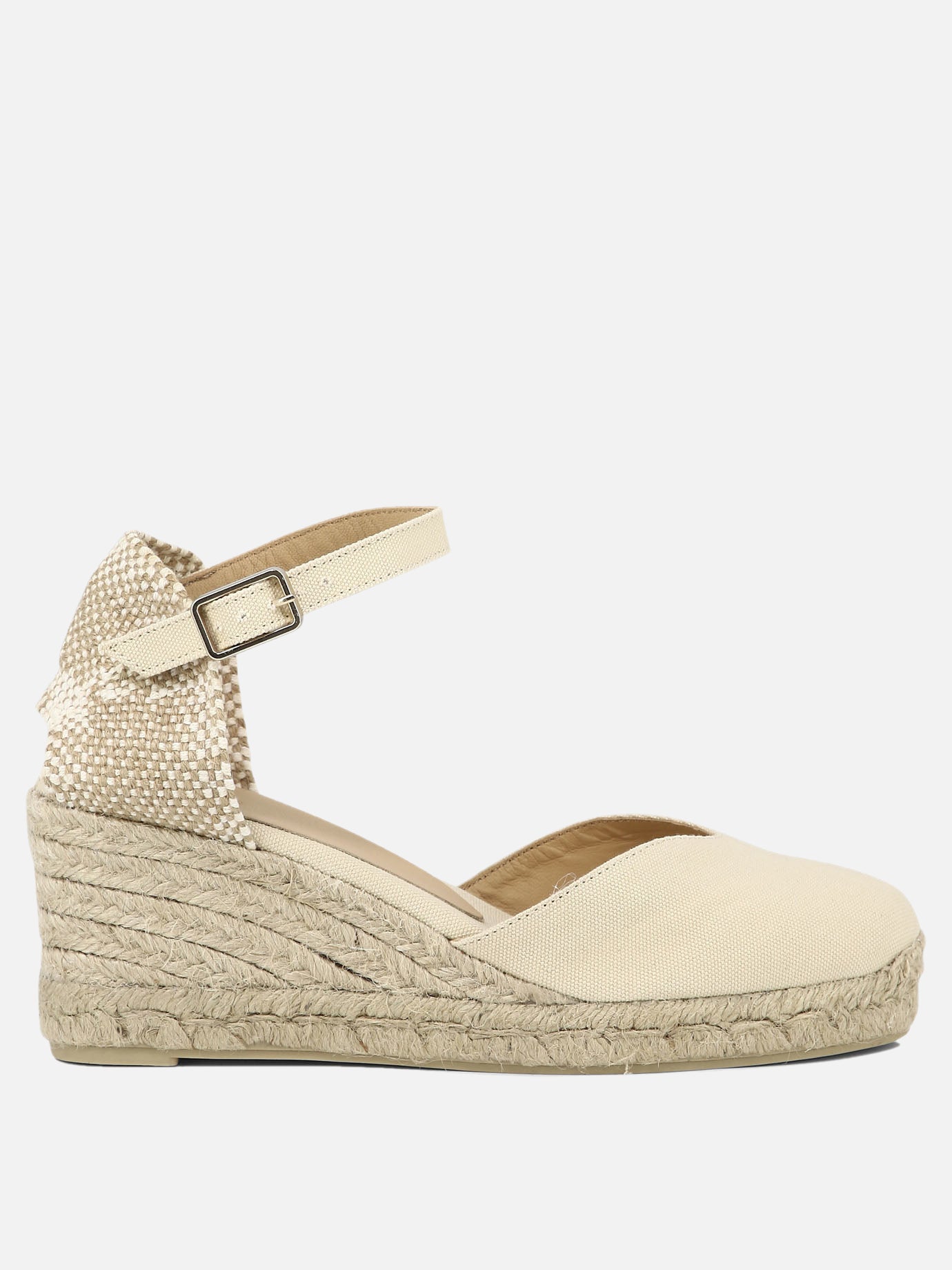 Heeled espadrilles 100% organic cotton - 100% rubber  Beige - Castañer Women | Replica Handbags  
