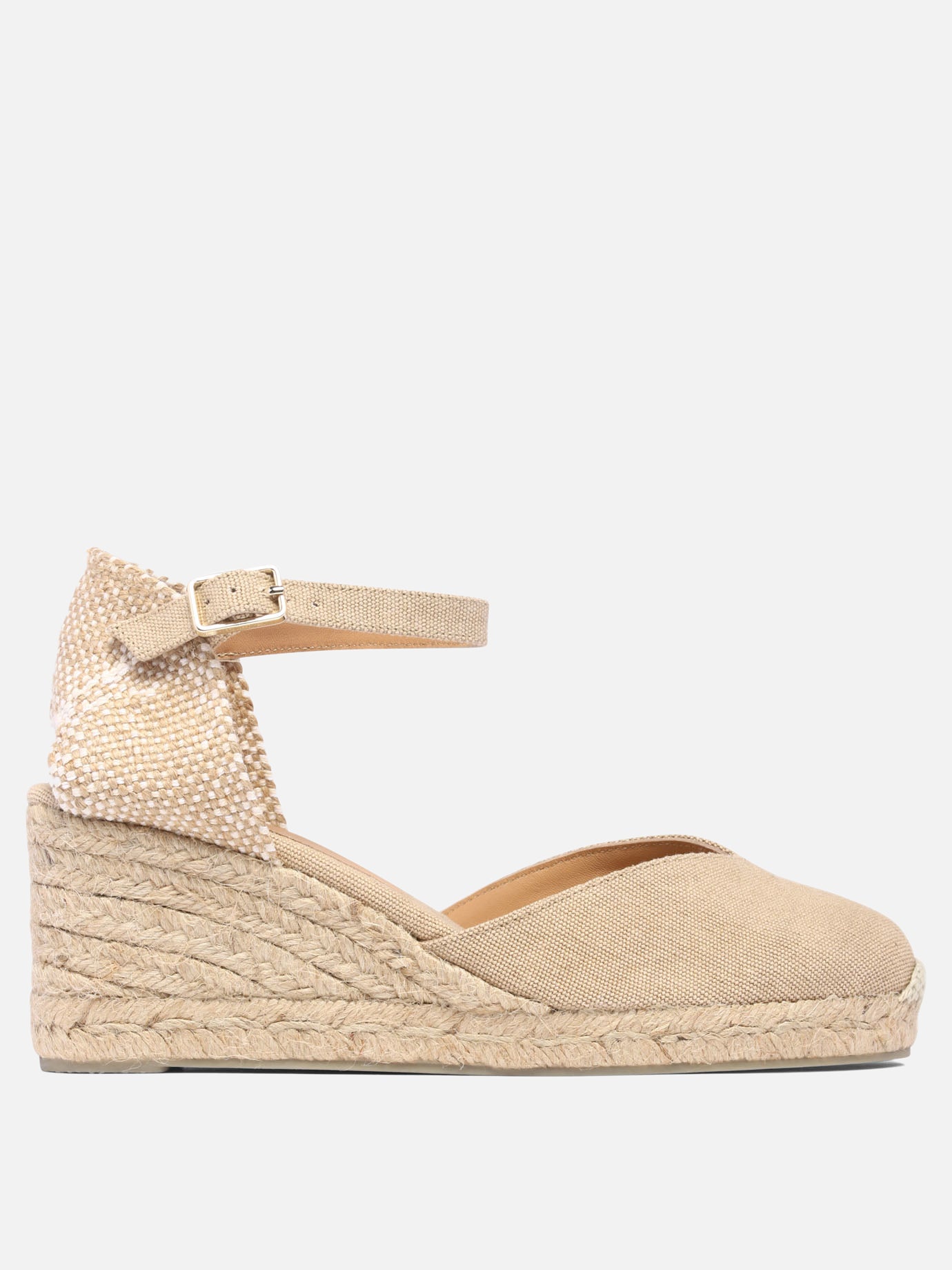 Heeled espadrilles 100% organic cotton - 100% rubber  Beige - Castañer Women | Replica Handbags  
