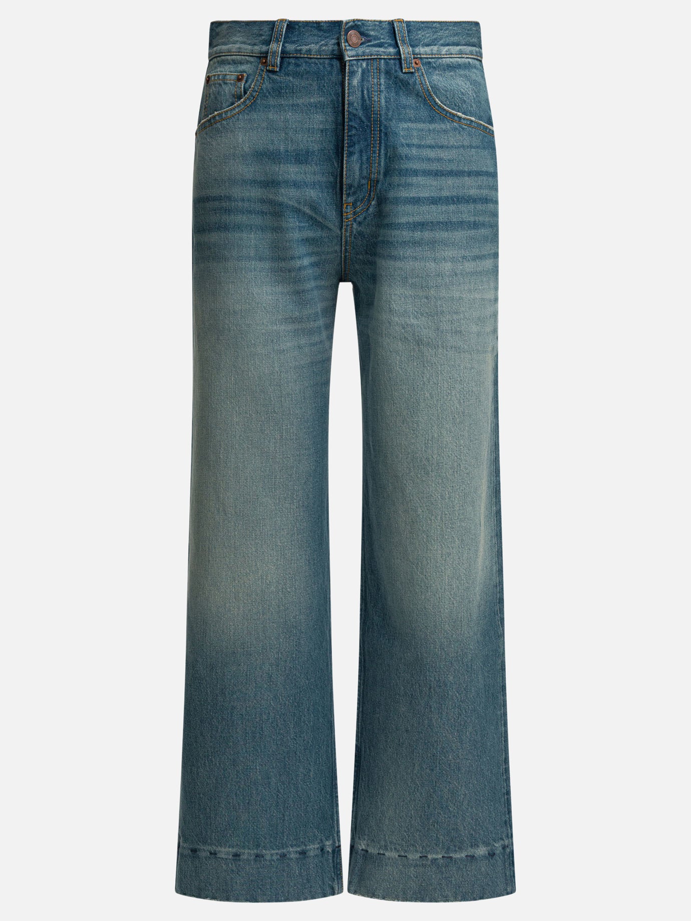 Wide-leg jeans Solid colour  Blue - Chloé Women | PLP | Replica Handbags  

