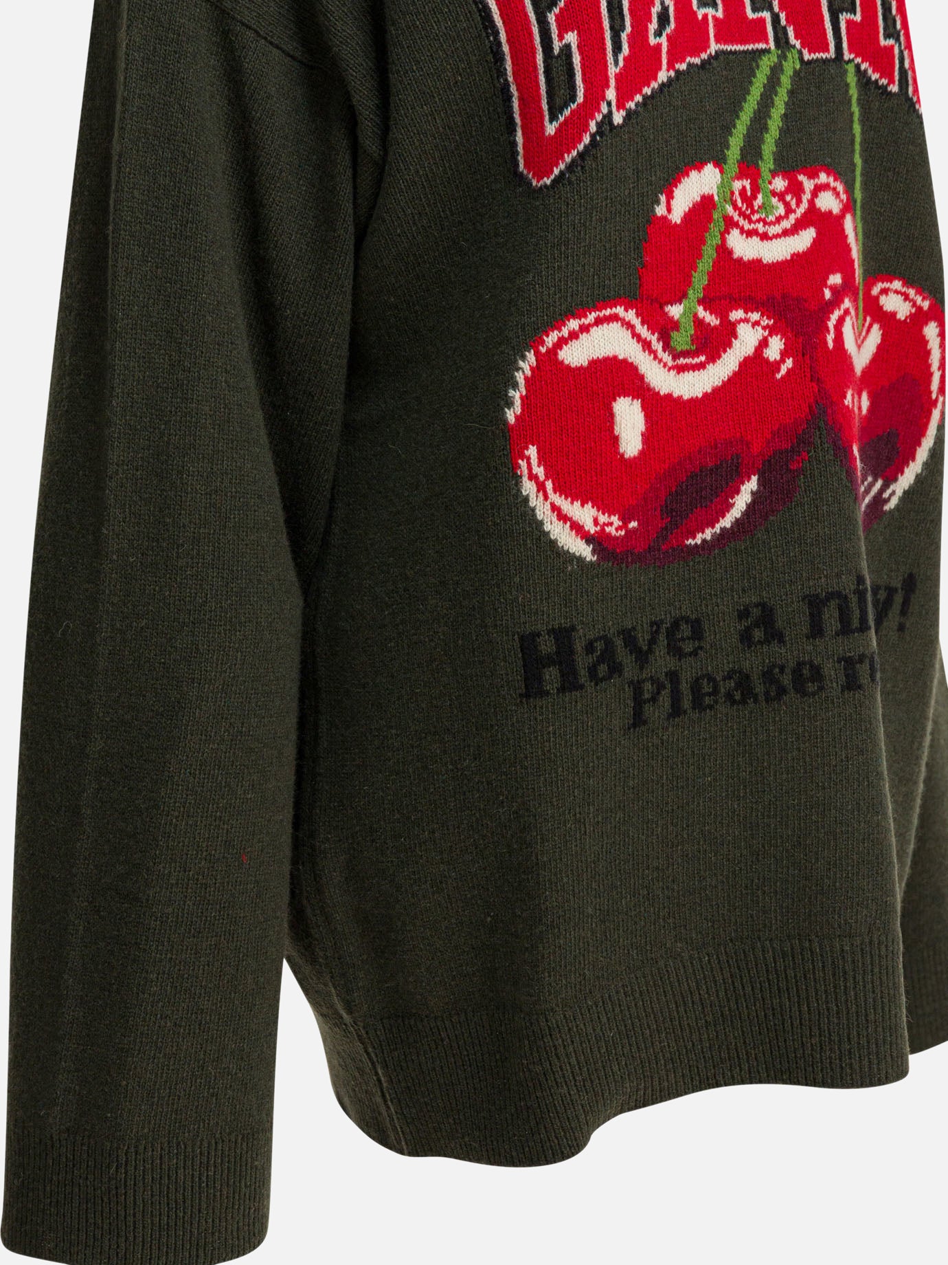 Crewneck sweaters Logo  Green - Ganni Women | PDP | Replica Handbags  | Zoom-Modal_4
