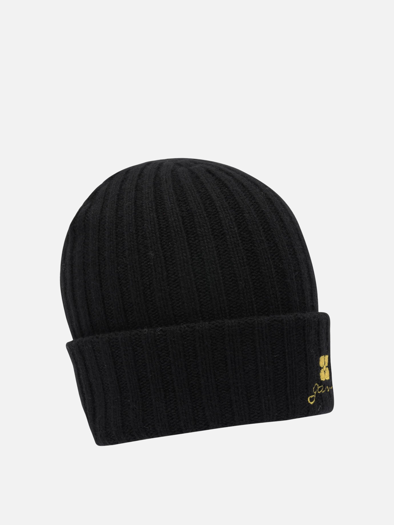 Beanies 60% wool 20% viscose 20% recycled cotton  Black - Ganni Women | PLP | Replica Handbags  | 2
